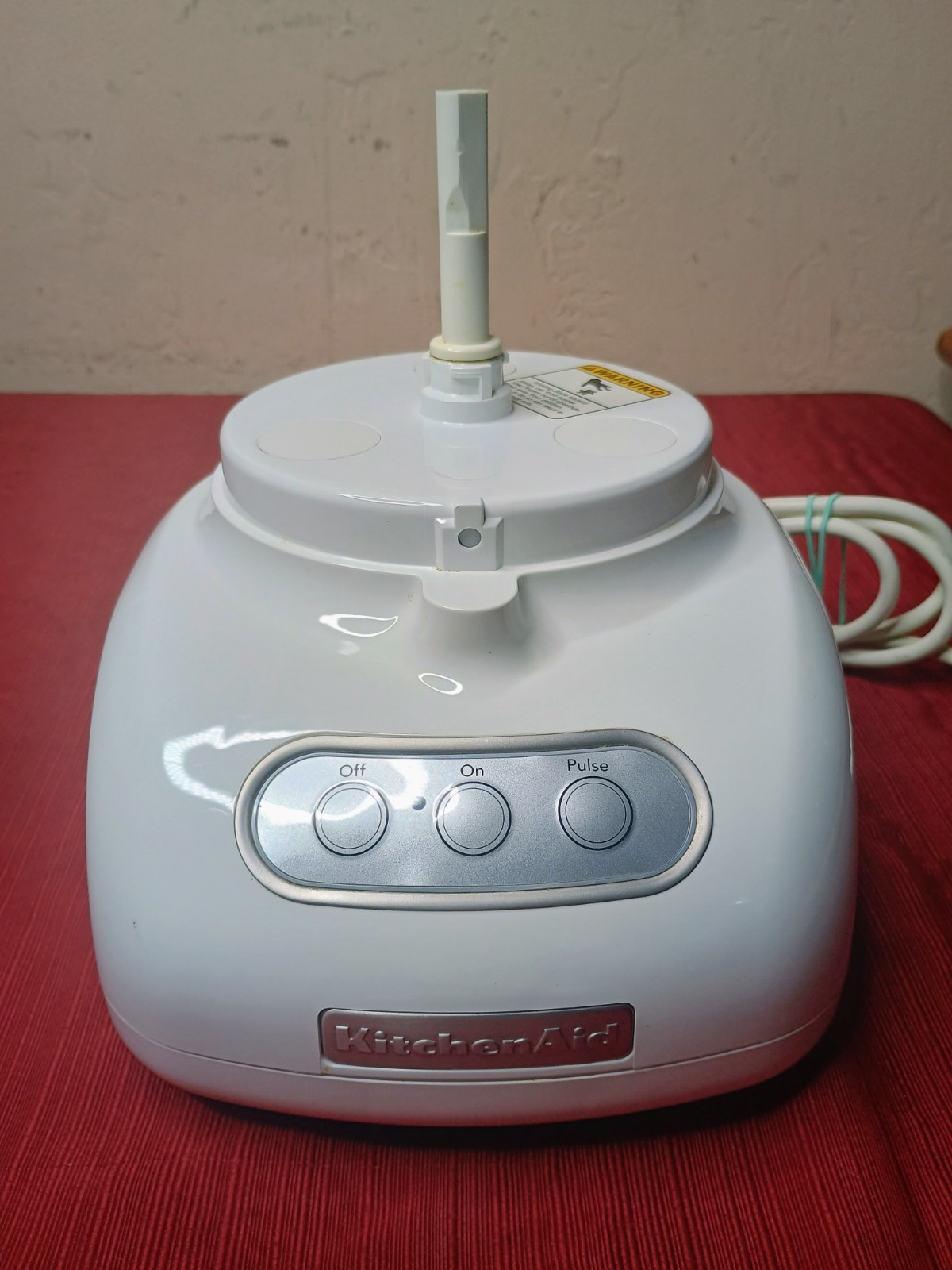 KitchenAid KFP750 12 Cup Food Processor White Base Motor Only Tested KPH750WH0