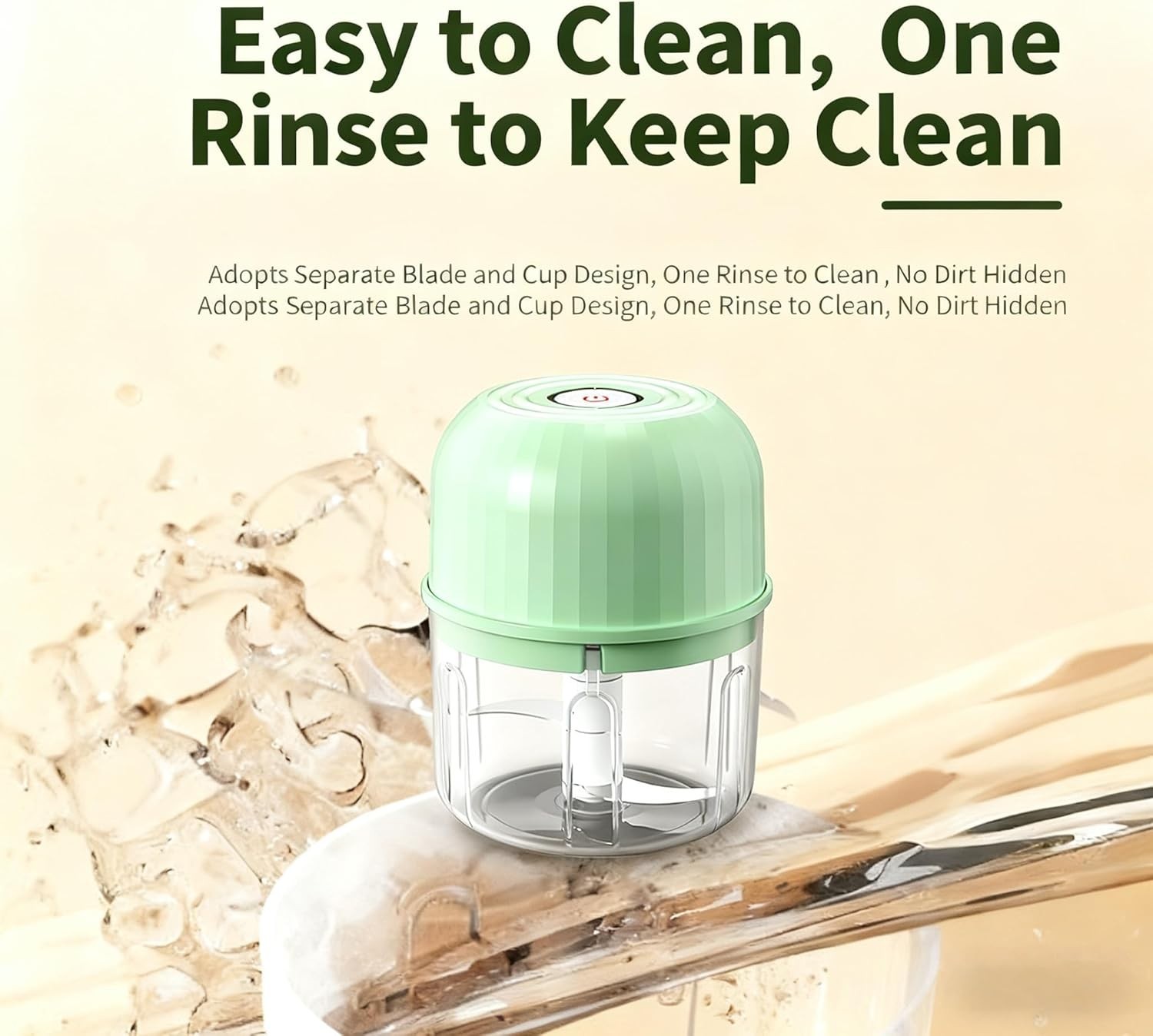 260ml Wireless USB-C Food Processor – Portable Electric Chopper for Garlic, H…