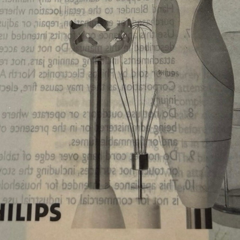Philips Daily Collection Hand Blender Chopper Set Whisk HR1357 HR1358 300W White