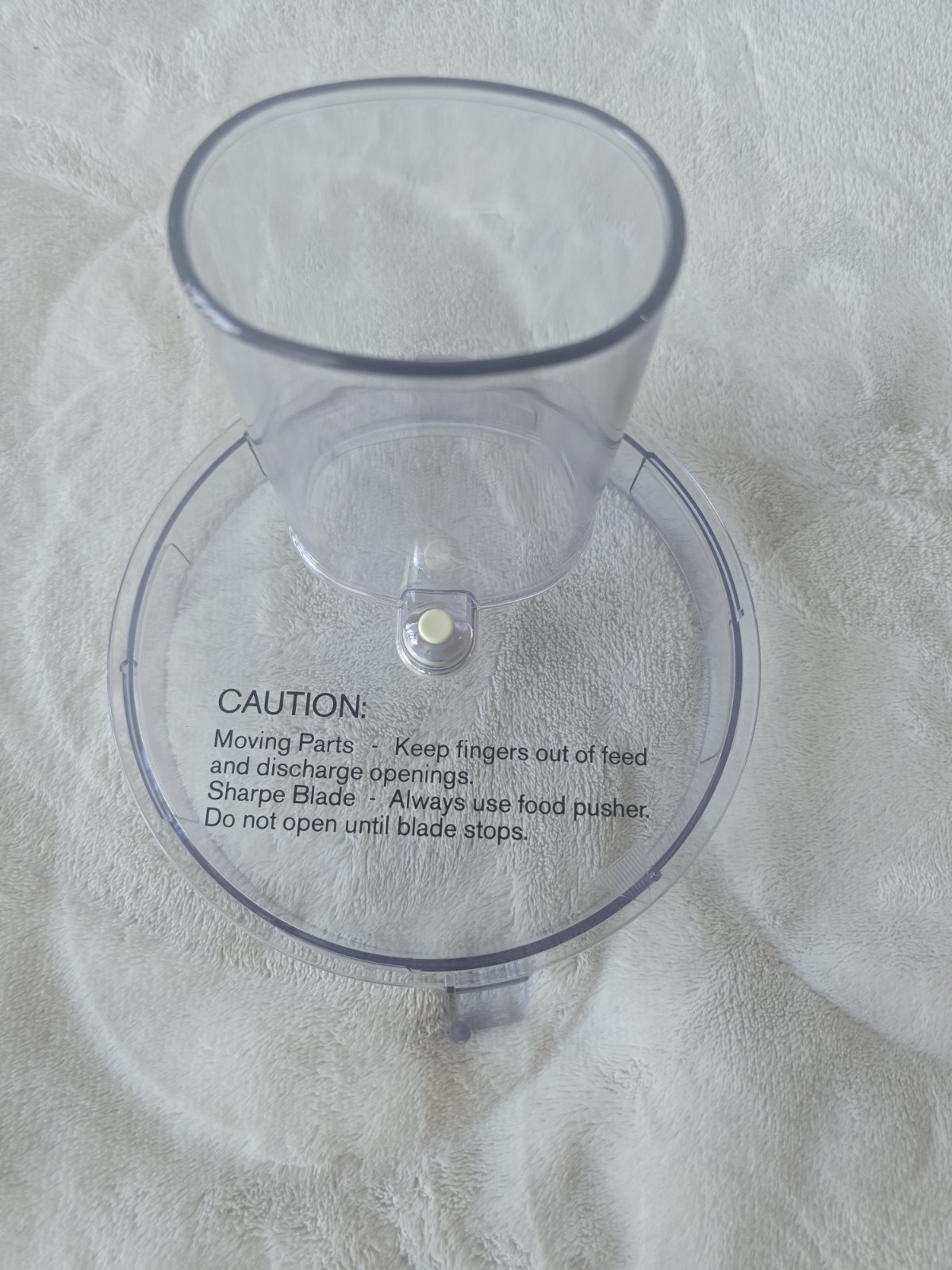 vintage Braun LID & PUSH Clear Work Food Prep Lid & Pusher #0078
