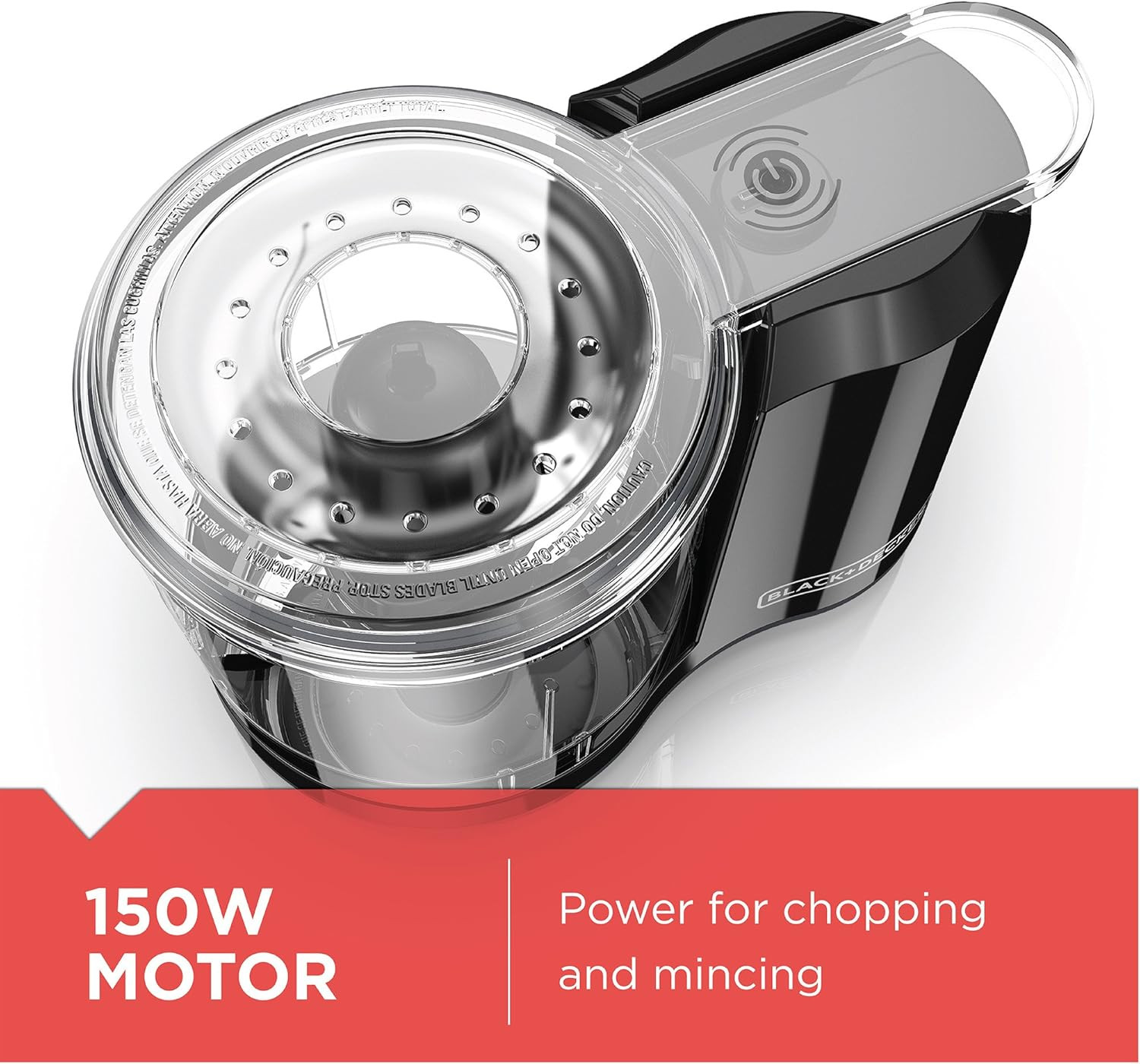 1.5-Cup Electric Food Chopper One Touch Pulse 150W Motor Stay Sharp Blade