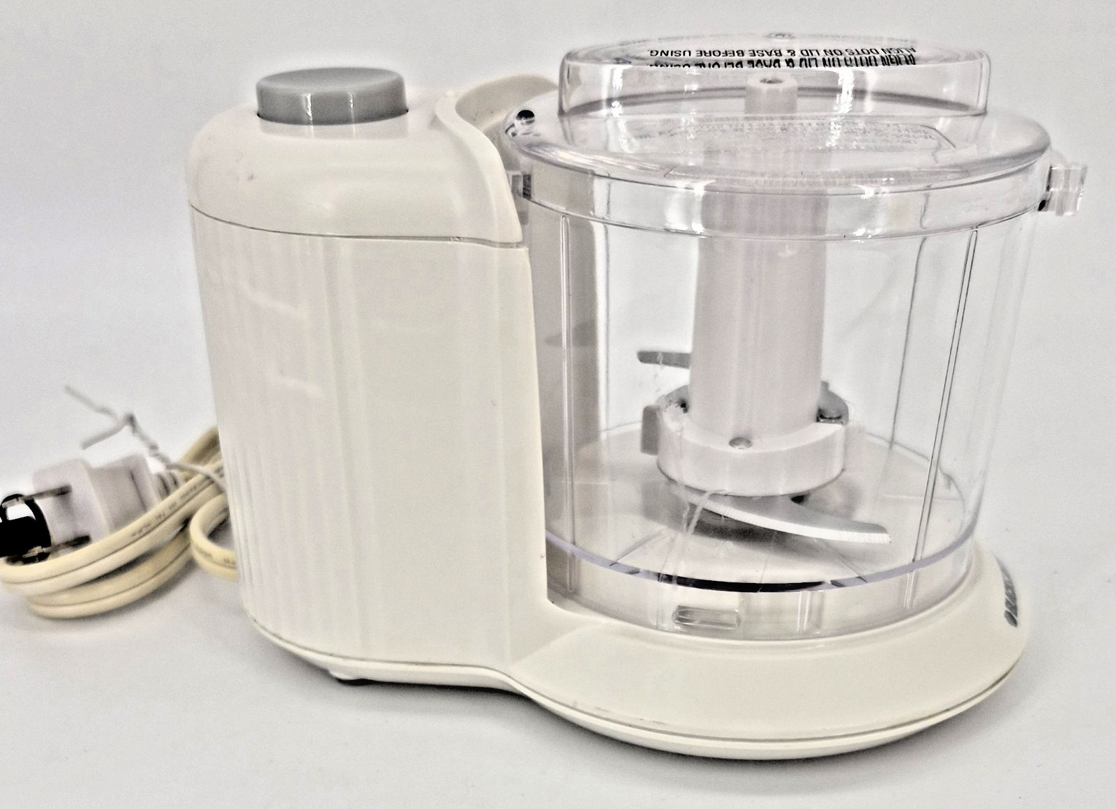 Black & Decker HC306 One-Touch Electric Food Chopper 1.5 Cup Capacity White
