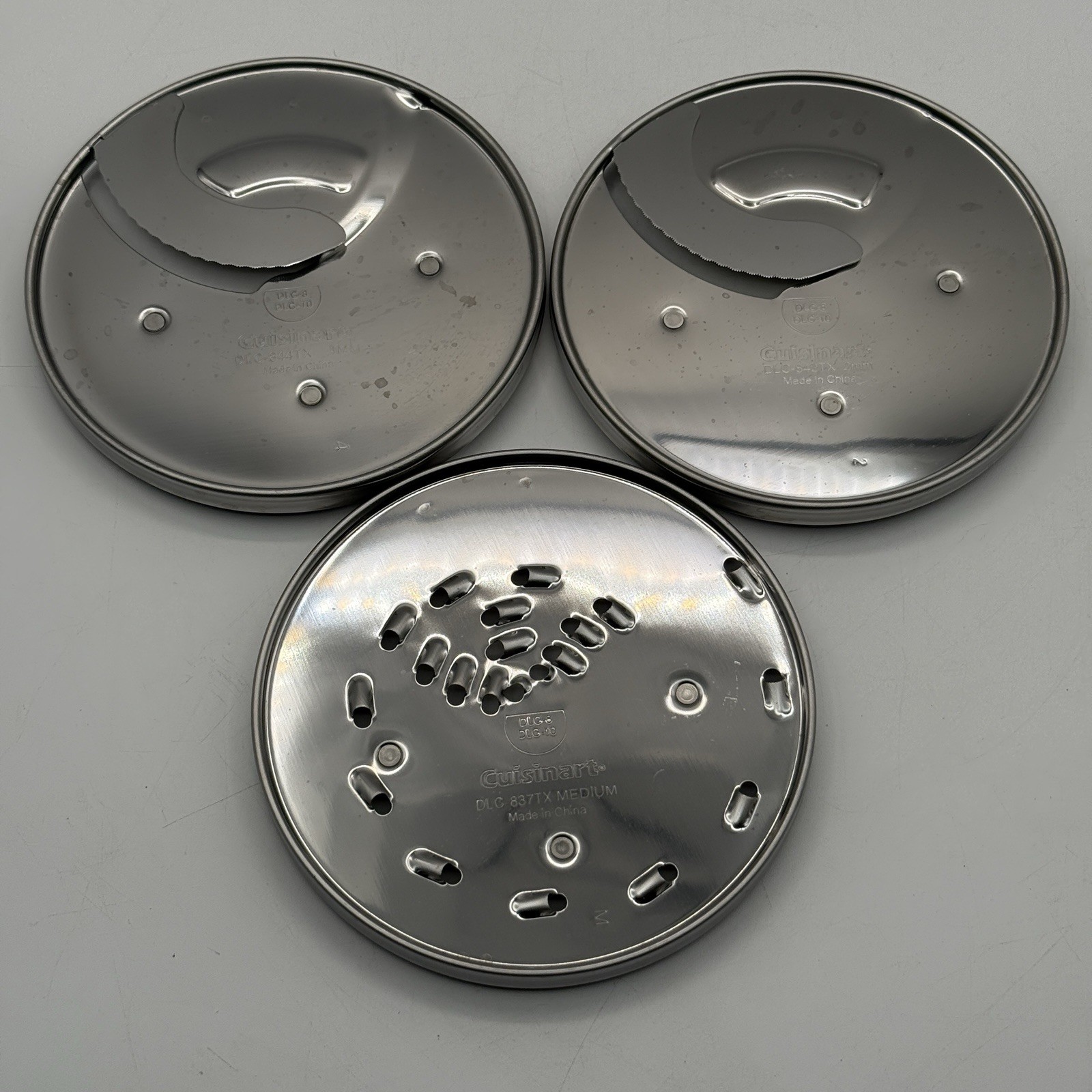 Cuisinart Pro Custom 11 Food Processor 3Pcs Replacement Disk Blades DLC-8/10