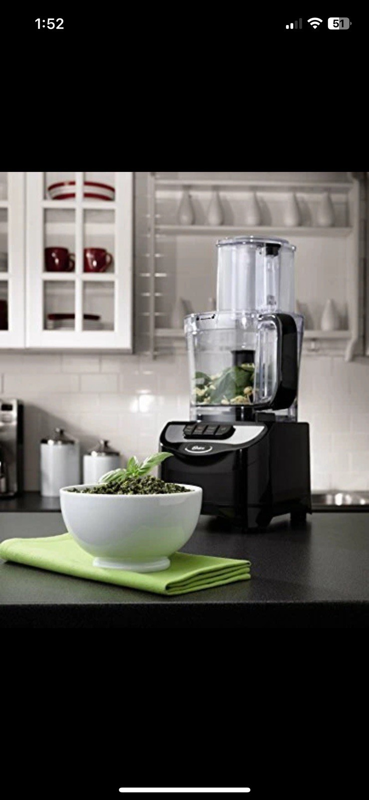 Oster FPSTFP1355 2-Speed 10-Cup Food Processor, 500-watt, Black