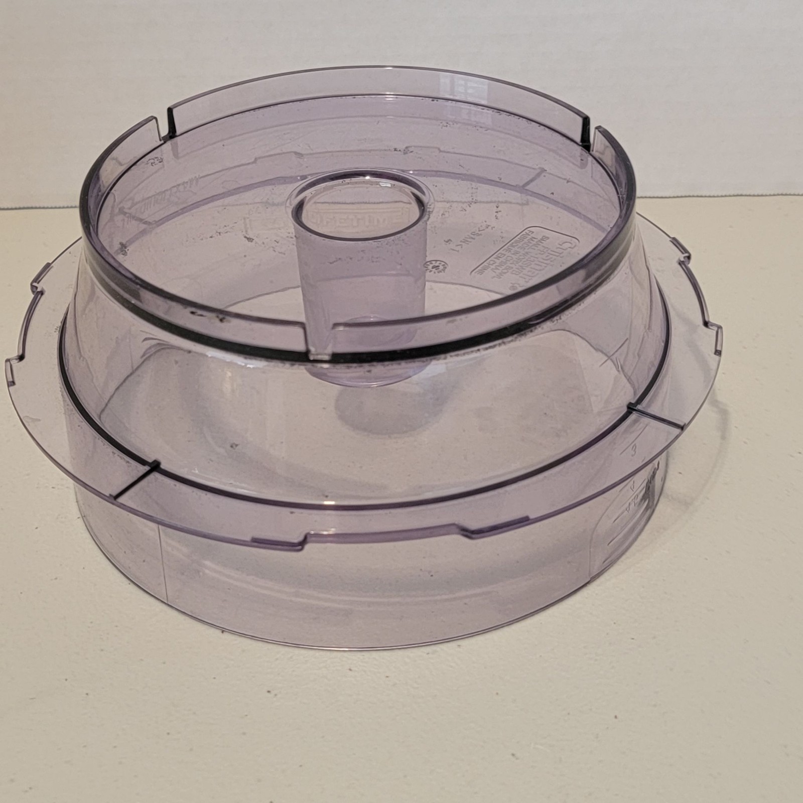 Cuisinart Food Processor Bowl Lid Clear Plastic Replacement Part With Feed Tube