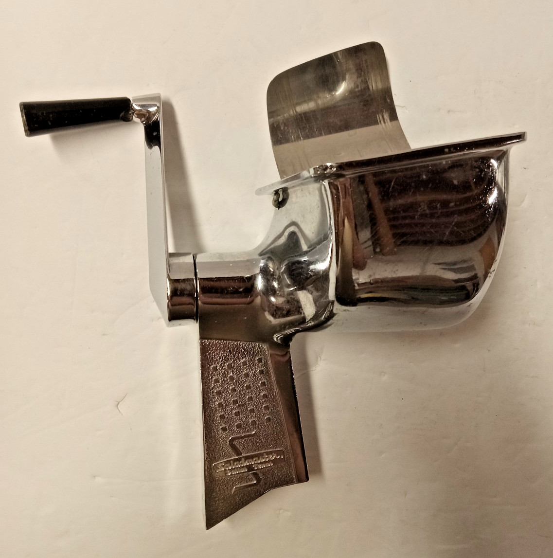 Vtg Saladmaster Food Processor Replacement Chrome Hand Crank Unit PART ONLY