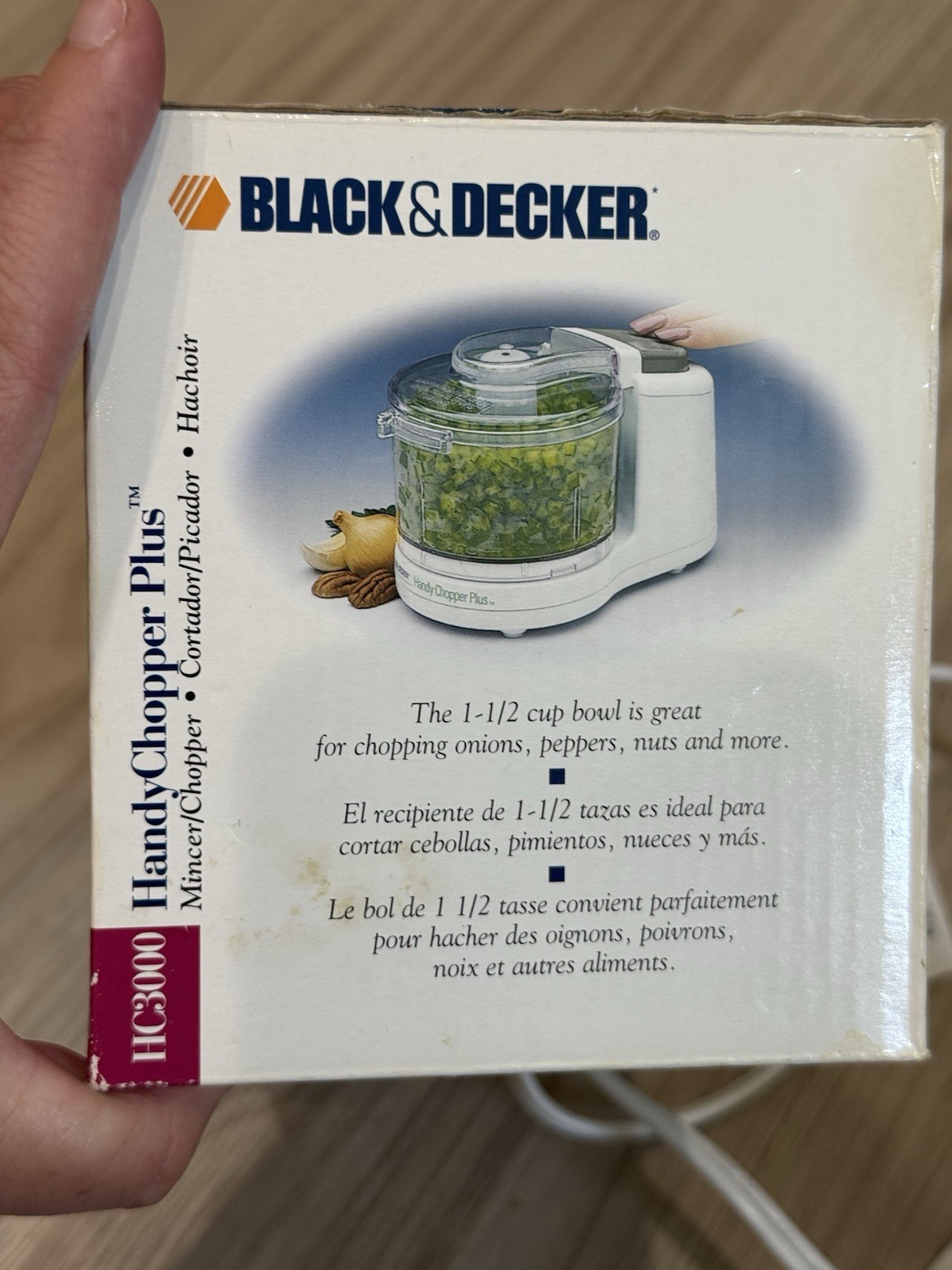 Black & Decker HandyChopper Plus Mincer Food Processor White w Box Manual HC3000