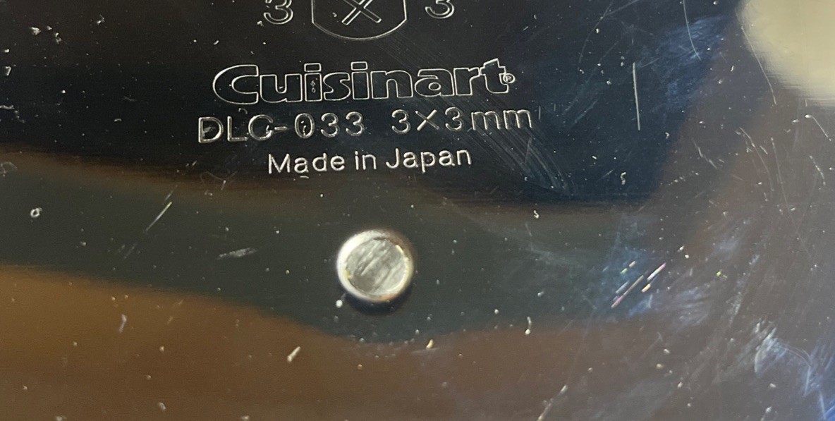 Cuisinart Food Processor DLC -7 DLC-033 3x3mm Julienne Disc Repl Part Japan