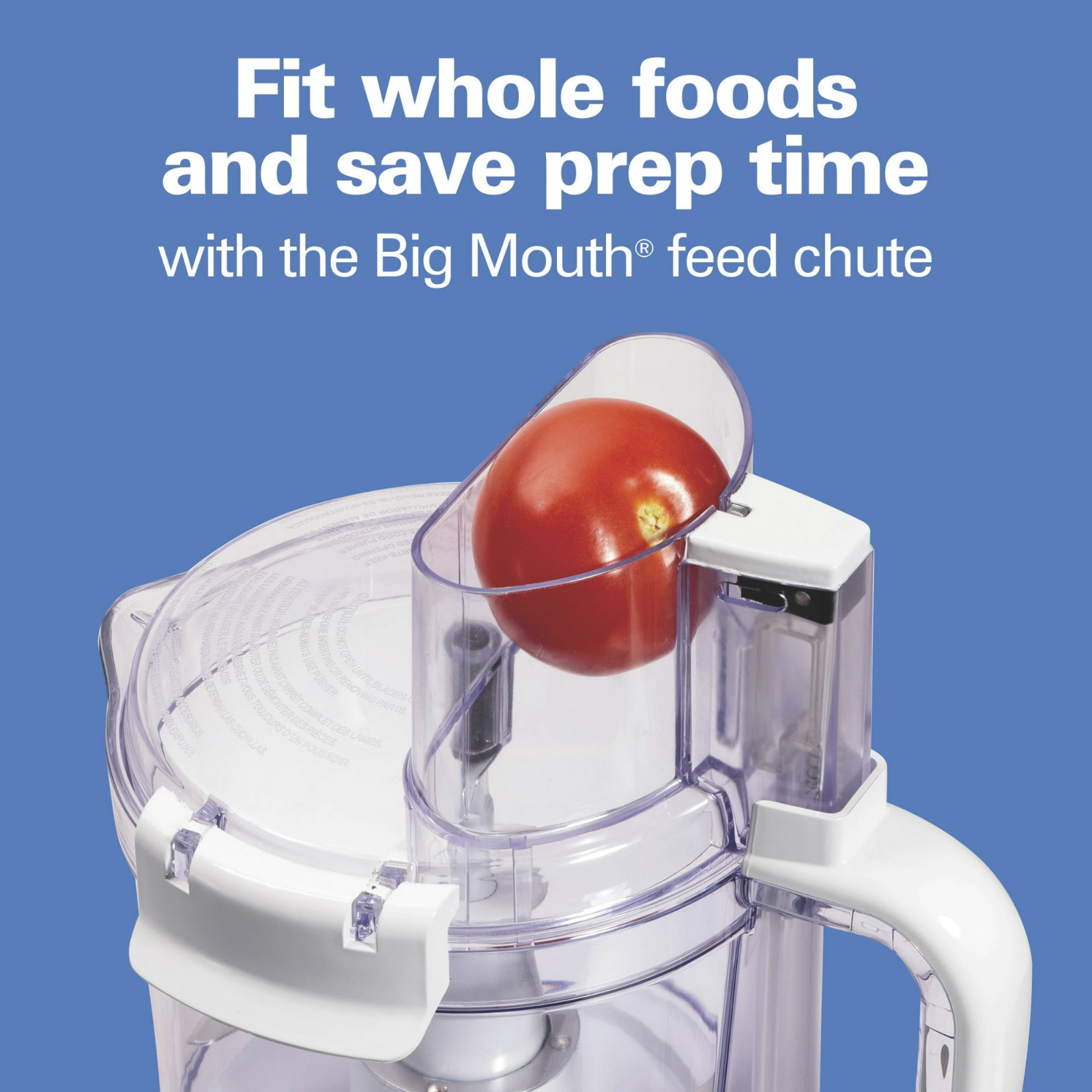 Hamilton Beach 12 Cup Food Processor and Chopper with Stack & Snap Design, White