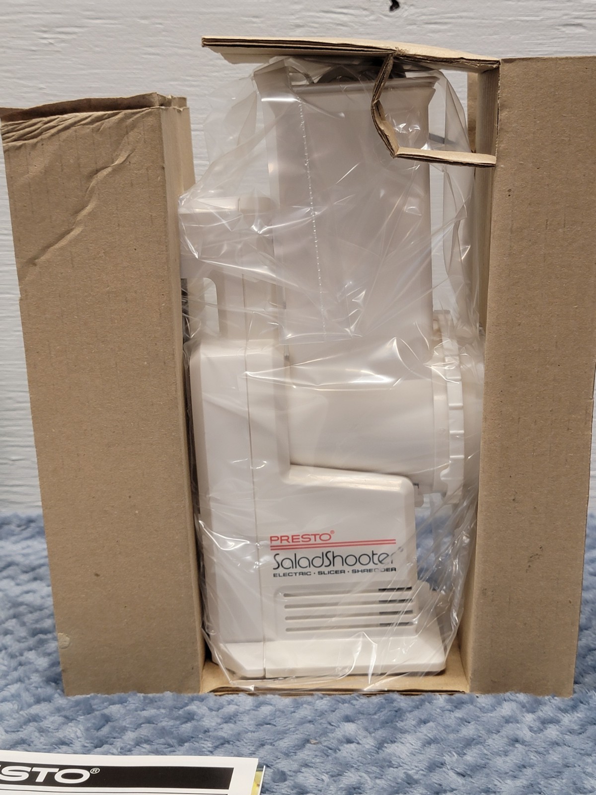 Presto Salad Shooter Electric Food Slicer Shredder 02910 Vintage NOS NEW Sealed