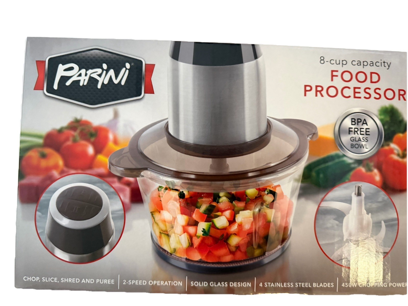 NEW Parini Multifunction Food Processor New In Box NDJ-208
