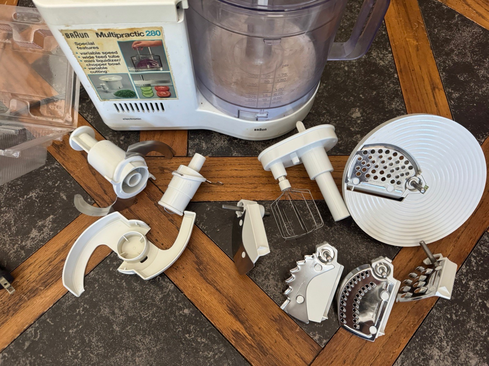 BRAUN Food Processor 280 – Tested Motor Working – Older model, Tall Feed Tube –