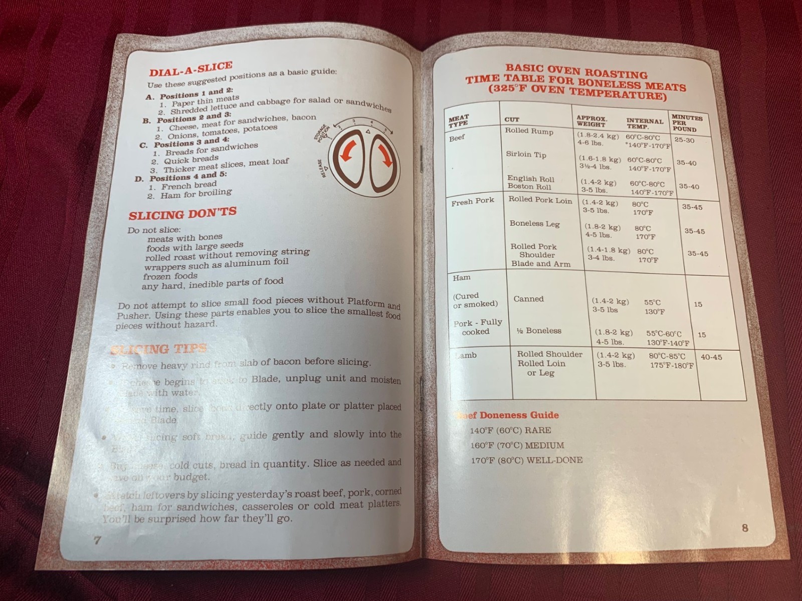 VINTAGE OSTER MEAT FOOD SLICER MANUAL GUIDE INSTRUCTION HANDBOOK IDEAS RECIPES