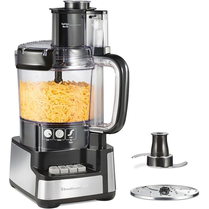 Food Processor 12 Cup Stack Snap Big Mouth Chute 450W Slicer Shredder Chopper US