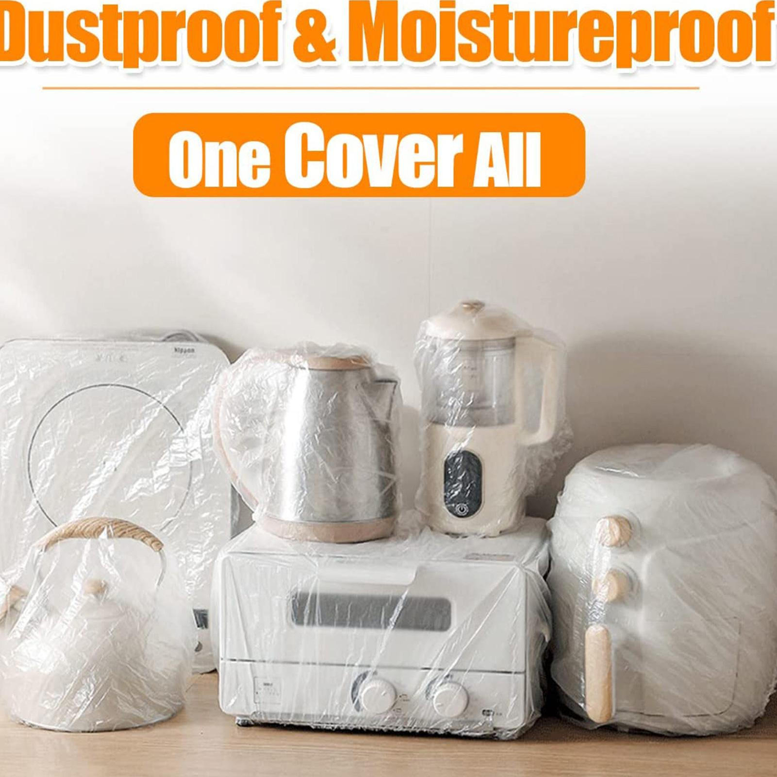 30pcs Thickened Dust Cover Transparent Kitchen Appliance Cover In Various Sizes