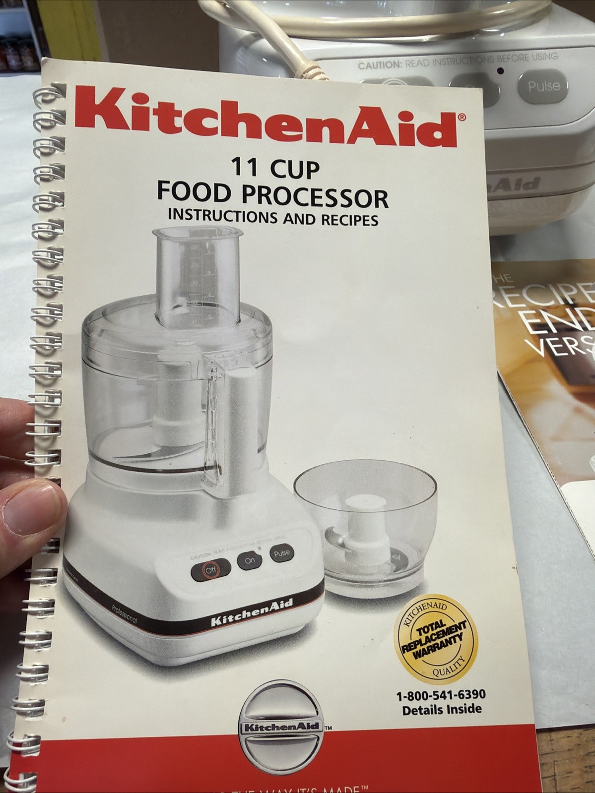Kitchenaid Food Processor KFP-600WW With Accessories Blades & Attachments 11 Cup
