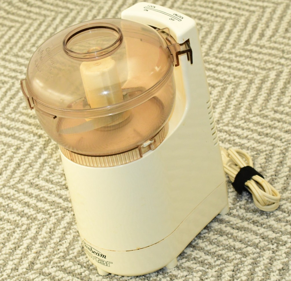 Vintage Sunbeam Oskar 14081 Food Processor Made In France Mini Chopper, Complete