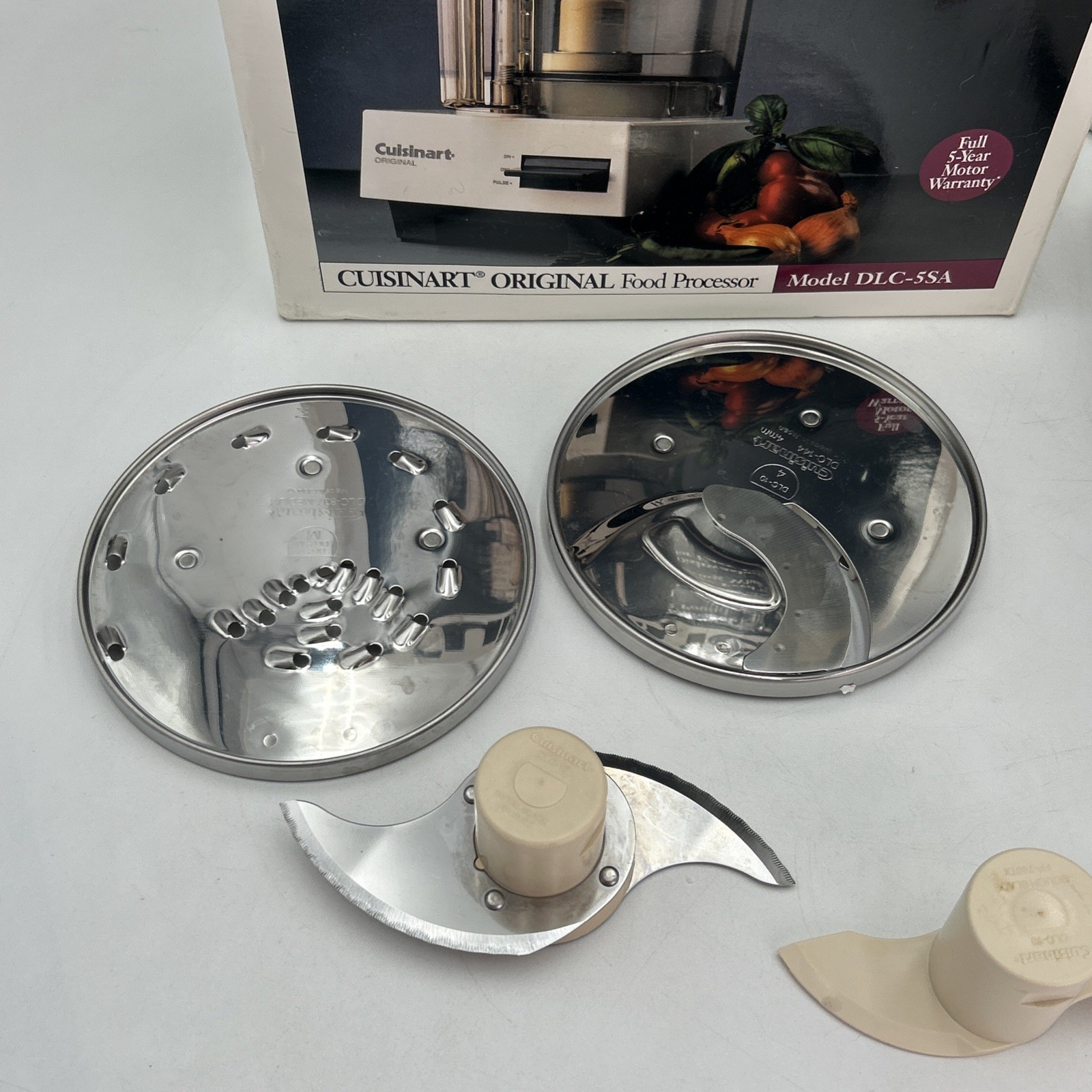 Cuisinart DLC 5SA Original Food Processor 7 Cup White Tested Works 1994