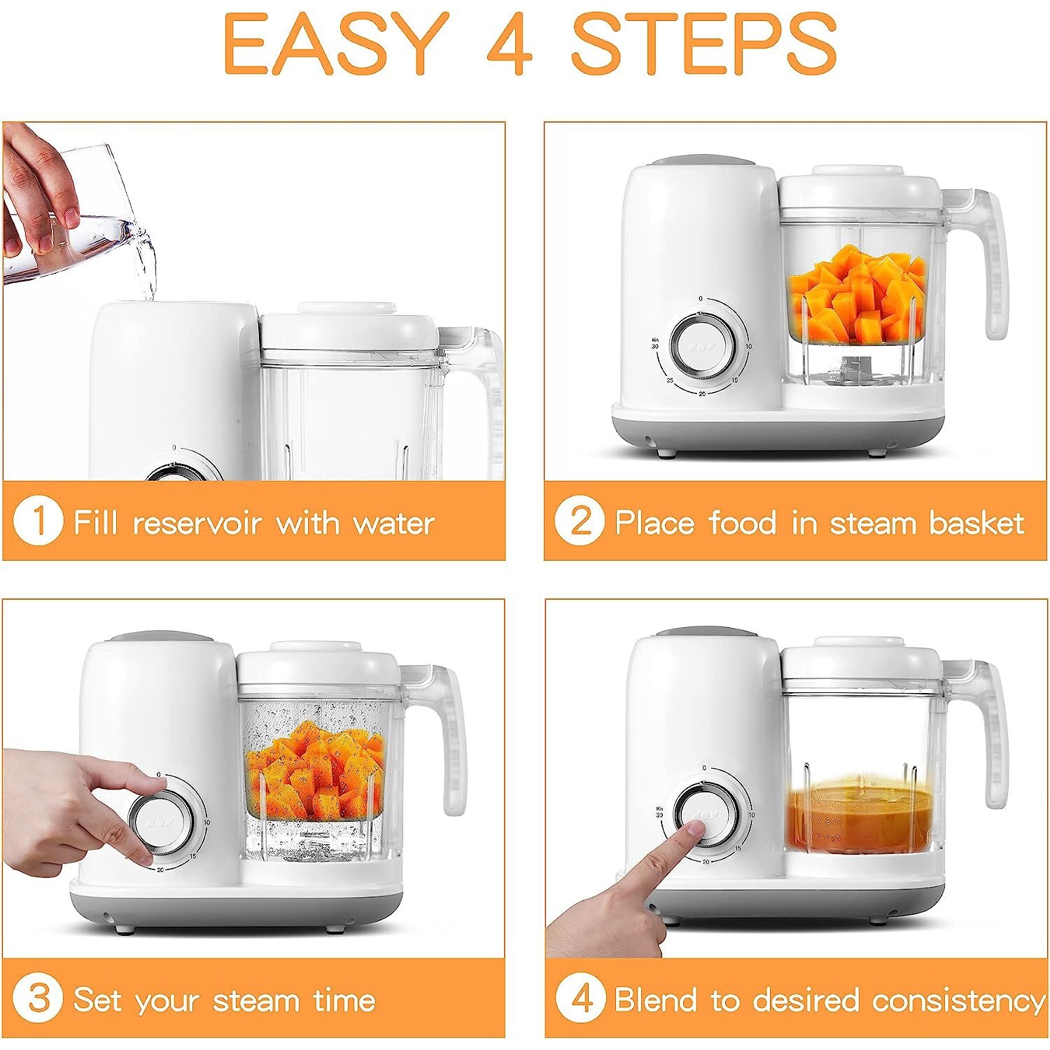 5 in 1 Multifunctional Food Processor 600W Kitchen Food Chopper Blender 10 Cups