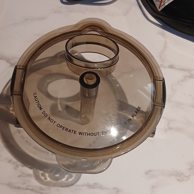 Bullet Express Food Processor Silver/Black w Bowl Lid Pusher Slicing Disc