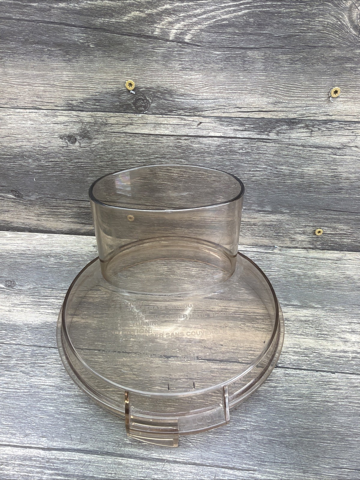Cuisinart DLC-7 Super Pro Food Processor DLC-017 Lid ONLY Amber Vintage