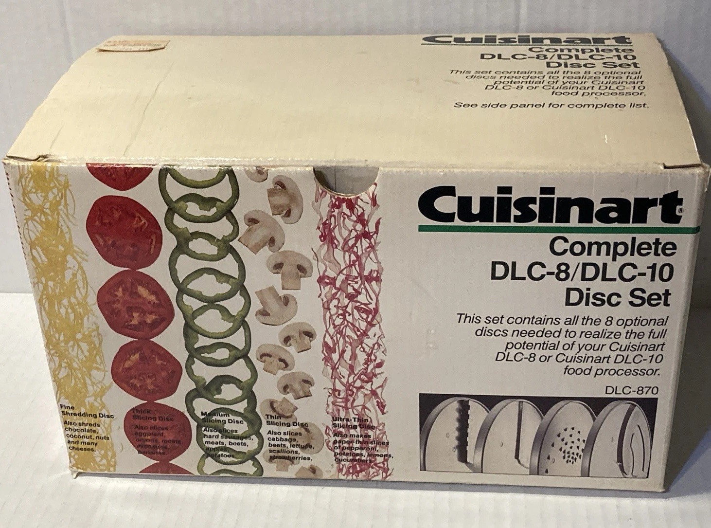 Cuisinart DLC-870 Disc Set for DLC-8/DLC-10 Food Processor 8pc Pre Owned