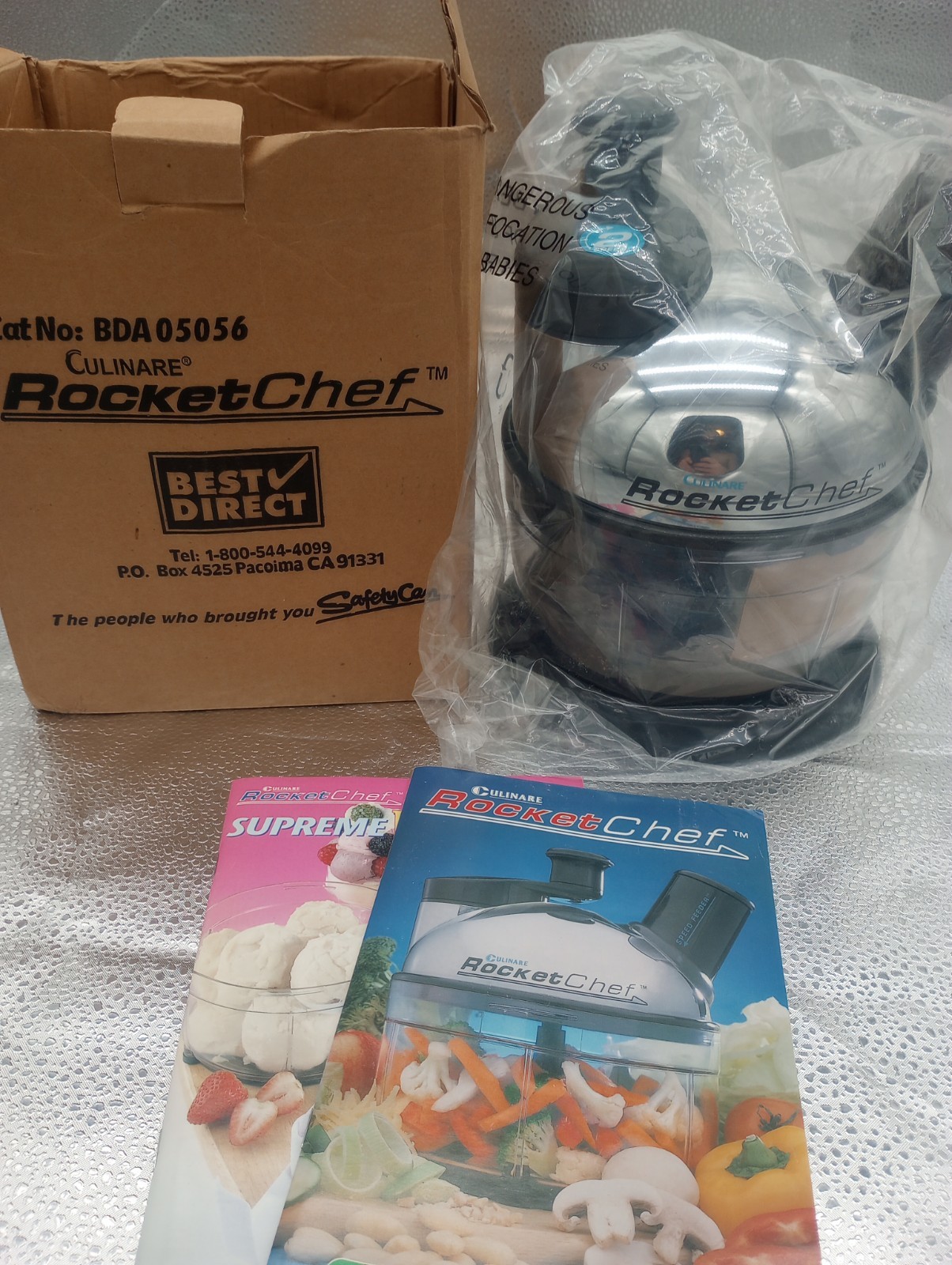 Culinare ROCKET CHEF Food Processor-Grating, Slicing Chopping, Whipping-OPEN BOX
