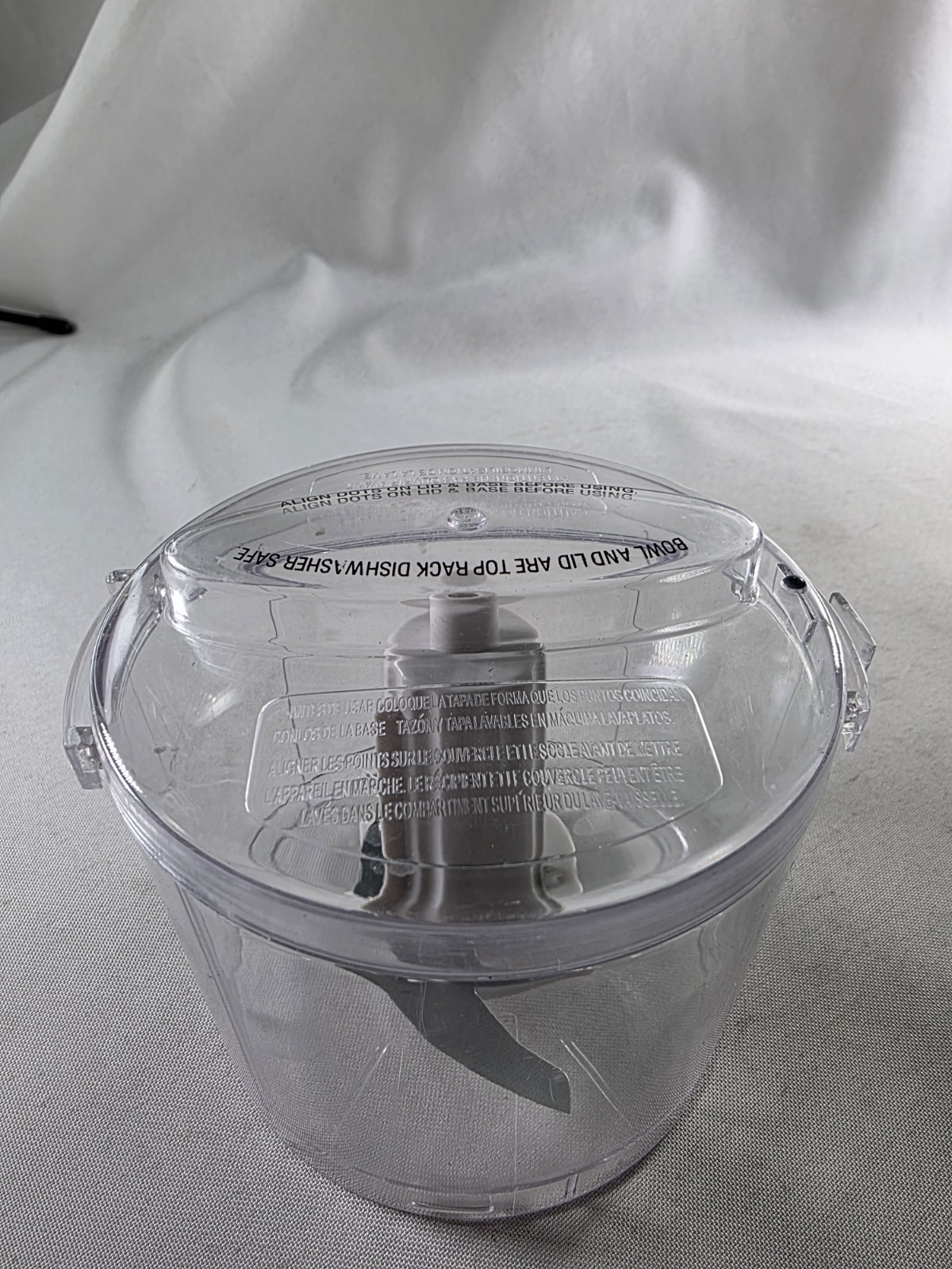 Black And Decker Food Handy Chopper HC-306 Work Bowl, Lid & Blade