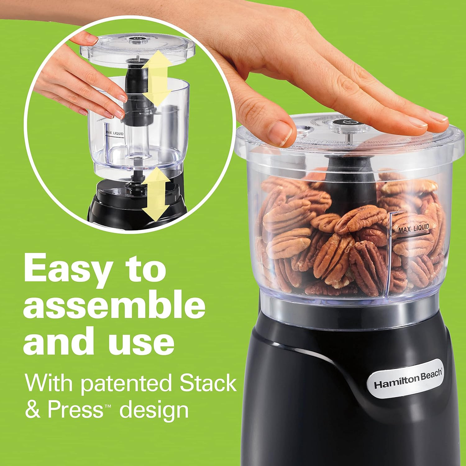 Hamilton Beach Electric Vegetable Chopper & Mini Food Processor, 3-Cup, 350 Watt