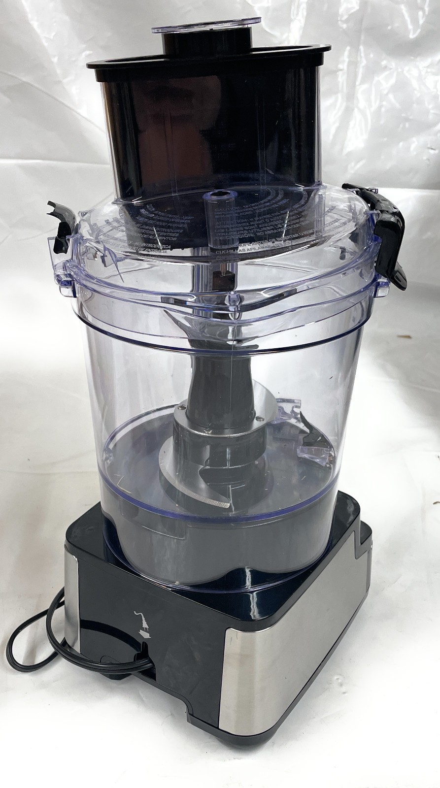 Hamilton Beach 12-Cup Stack & Snap Food Processor, Black, 70725AG, AS-IS!