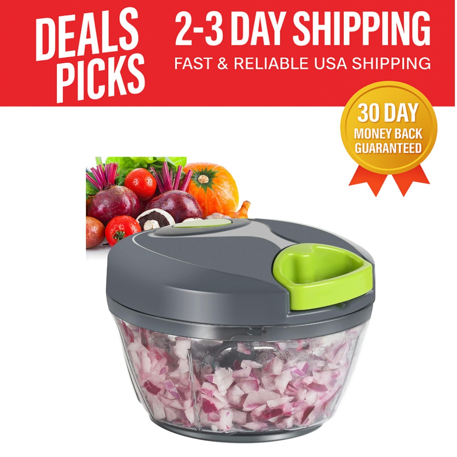 Compact Hand Pull Food Chopper – Portable Garlic Mincer for Fresh Ingredients