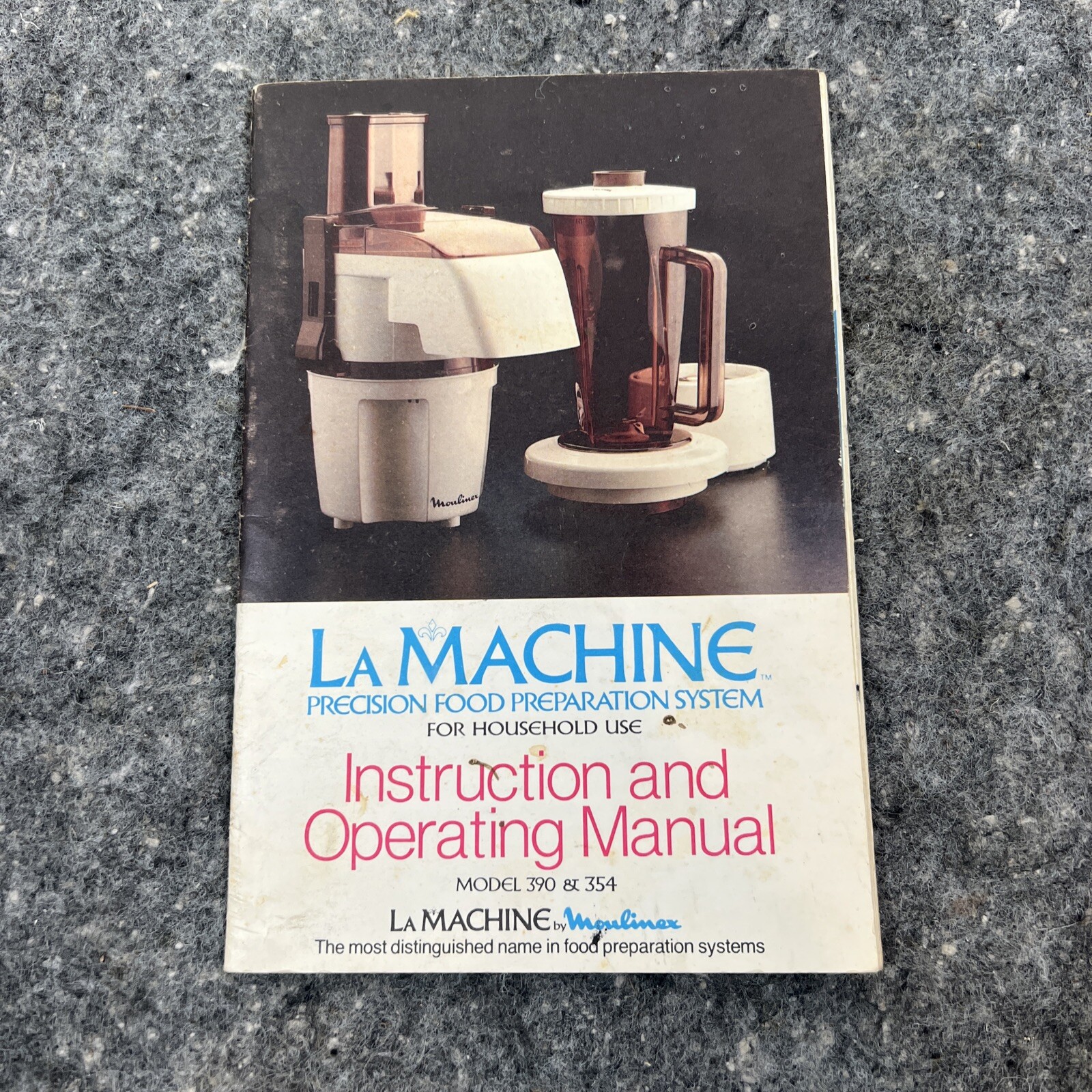 LA Machine Food Processor Model 390 & 354 Instructions and Operating Manual