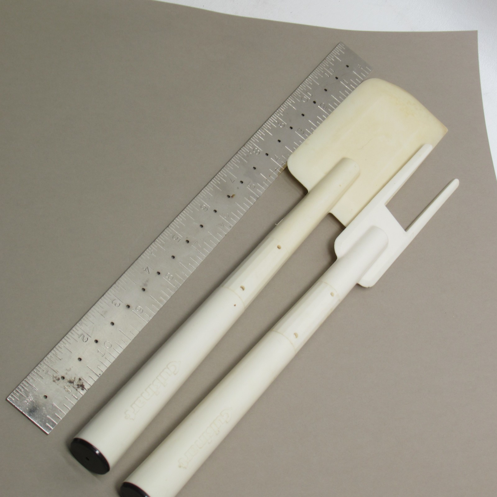 Vintage Cuisinart Spatula Fork Set for DLC-X Food Processor 2 Piece Round Handle