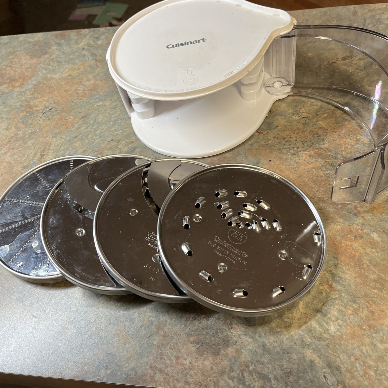 Cuisinart DLC-78 Super Pro Food Processor Disc Blade Set of 4 with holder