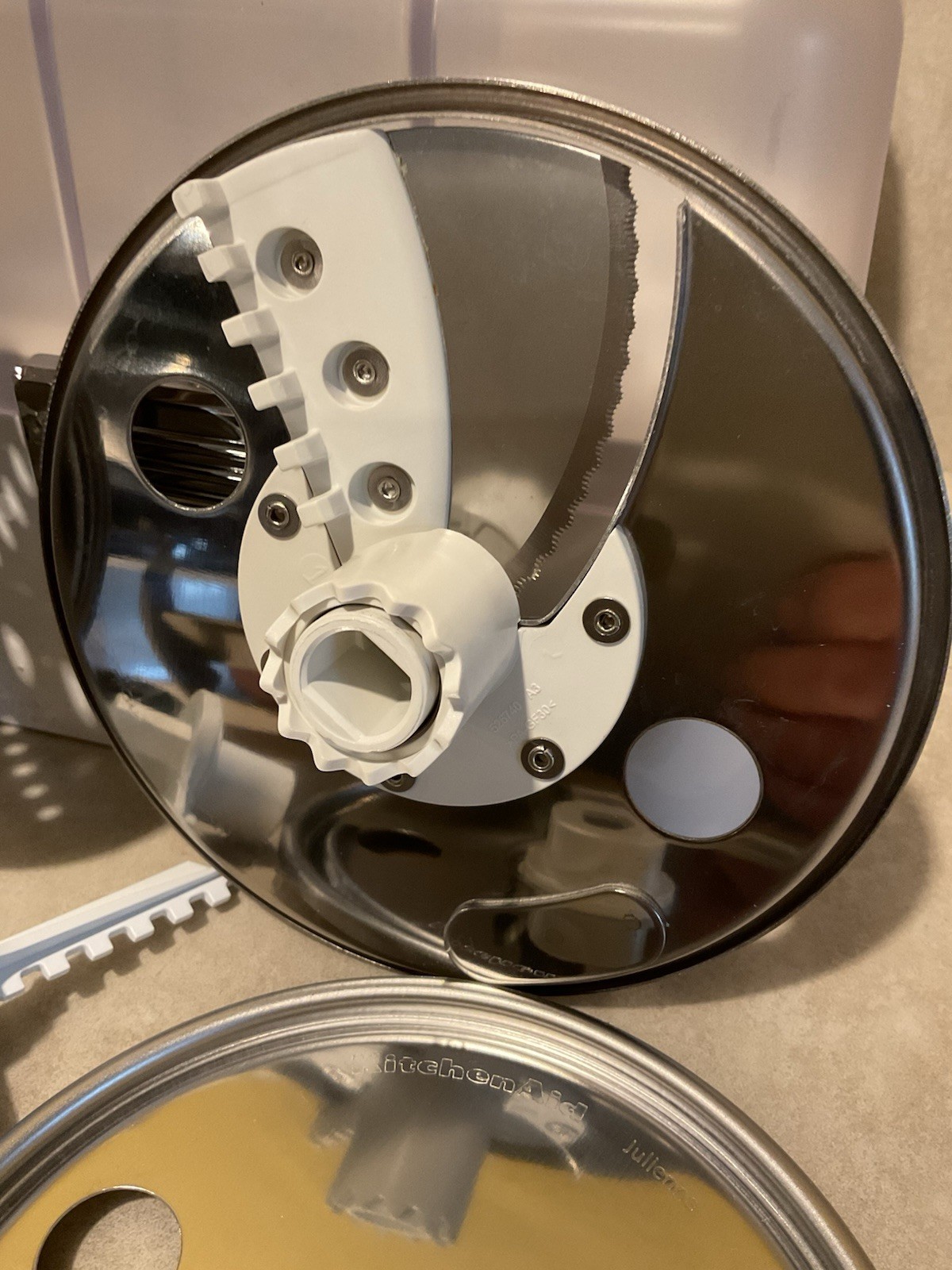 KitchenAid Stand Mixer Food Processor Attachment w/Storage Case & Blades- READ