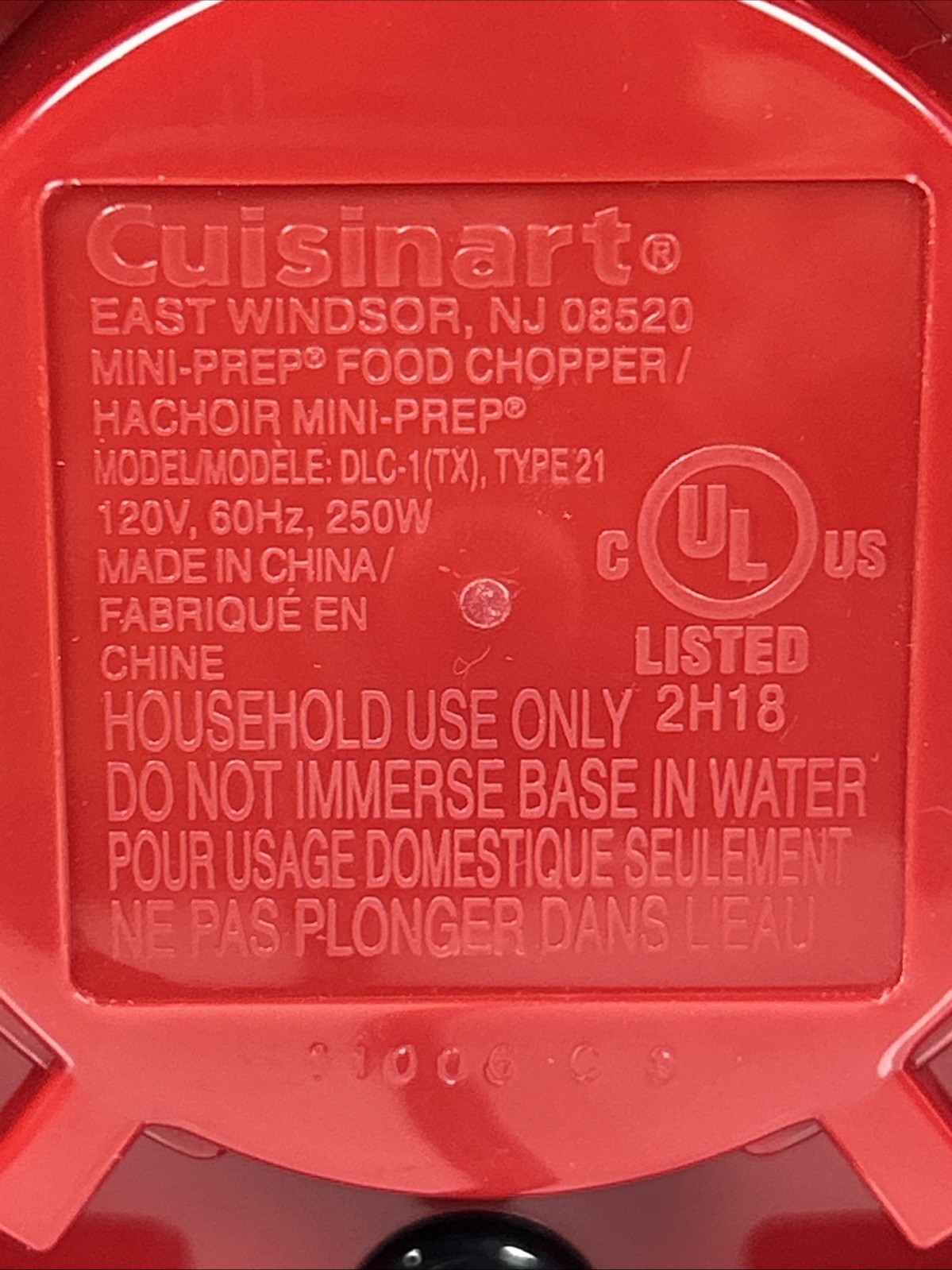 Cuisinart Mini Prep Food Processor DLC-1 (TX) Base Replacement Part Tested Works