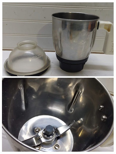 Preethi Steele/Eco Plus Food Processor Blender (LARGE) 4/4.5″ Jar Lid & Blade