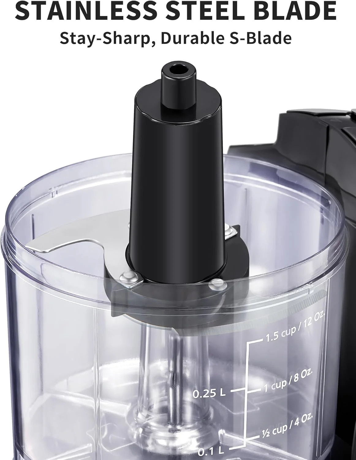 Reemix 1.5-Cup One-Touch Electric Food Chopper, 100W Mini Food Processor Meat Gr
