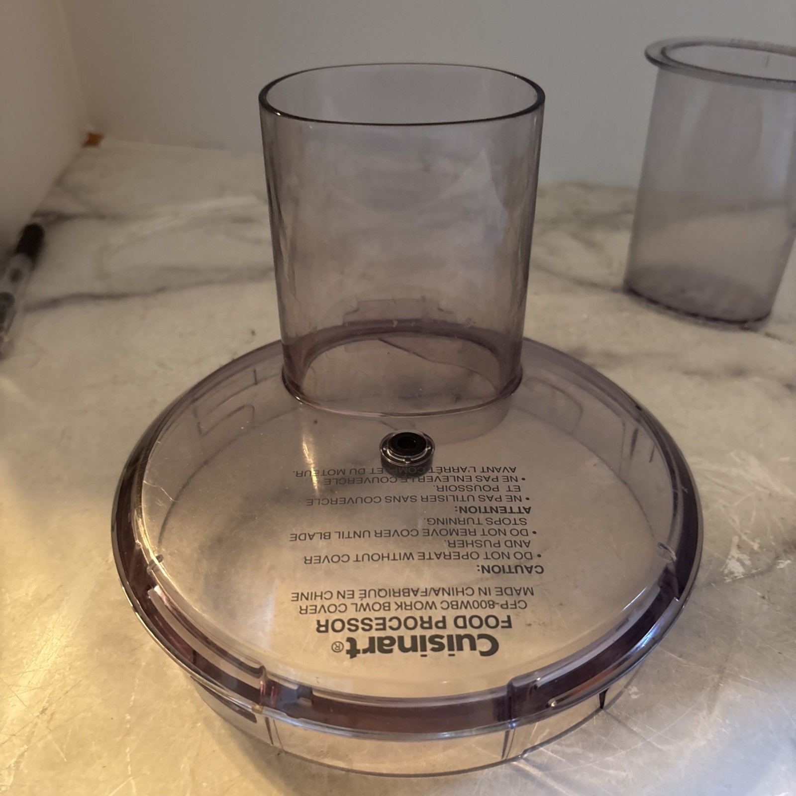 Cuisinart Food Processor CFP-800 Replacement Lid CFP-800WBC & Pusher FP-8P