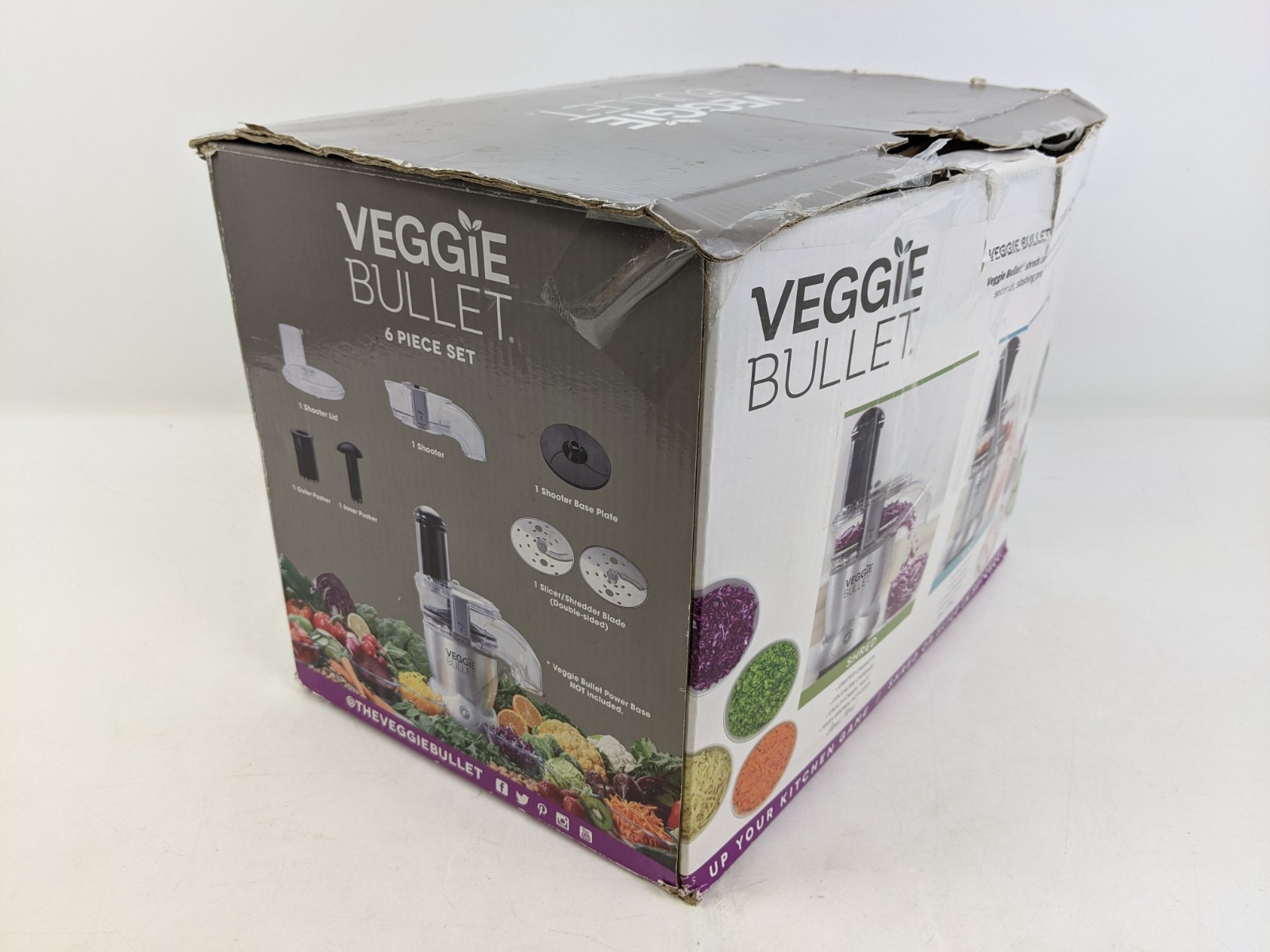 Veggie Bullet 6 Piece Shredder Slicer Attachment NO BLENDER