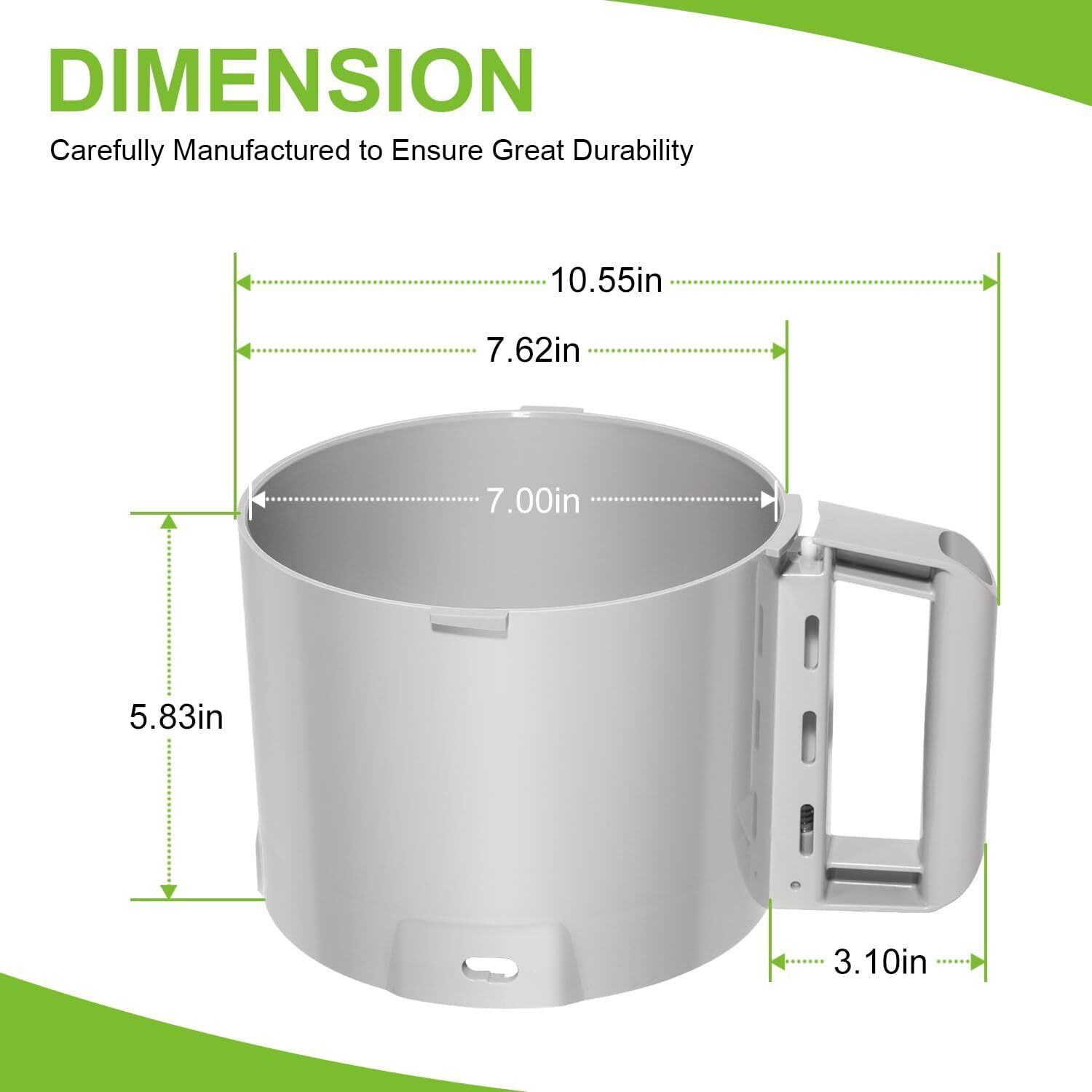 Cutter Bowl Lid and Cutter Bowl for Robot Coupe R2 R2N 3L Gb R2 DICE R2B112204S