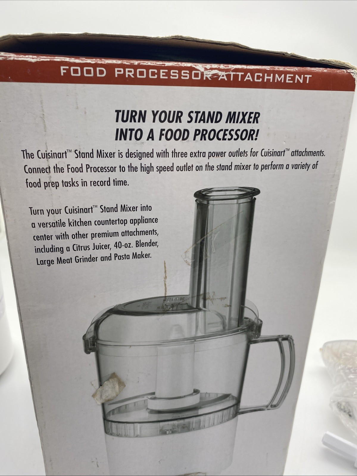 Cuisinart SM-FP Food Processor Attachment 3-Cup Stand Mixer NEW OPEN BOX
