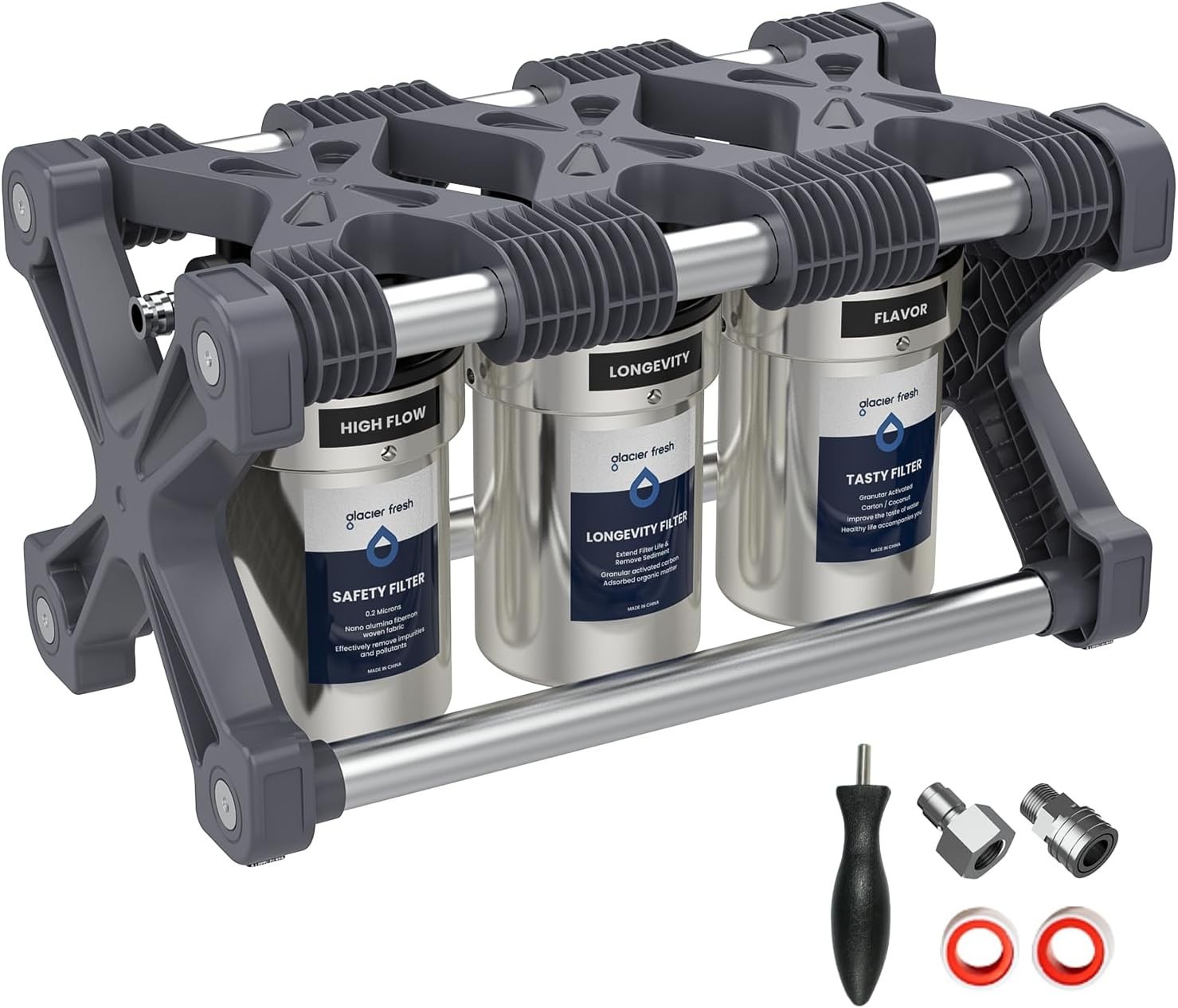 Glacier Fresh Replacement for Technology RV Water Filtration System 3-Stage RVWP