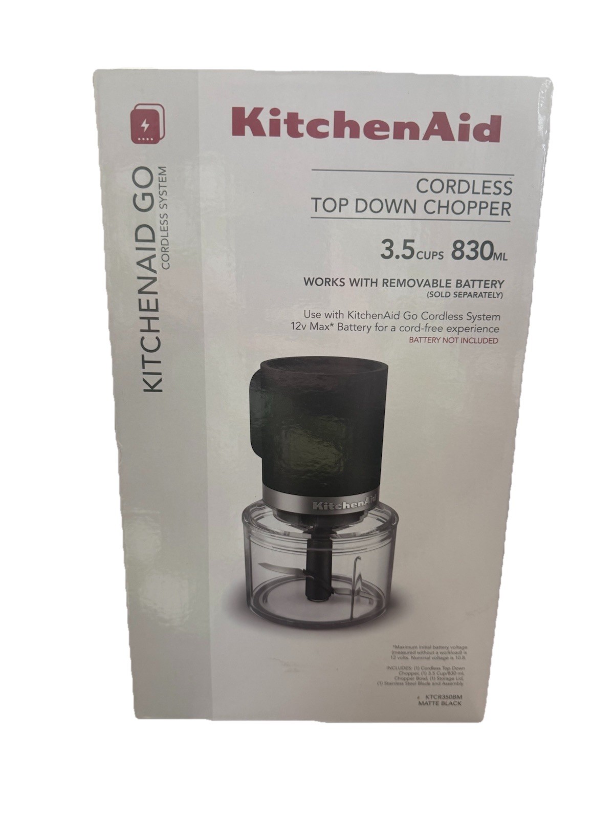 KitchenAid Go Cordless Top Down Chopper – battery sold separately, KTCR350