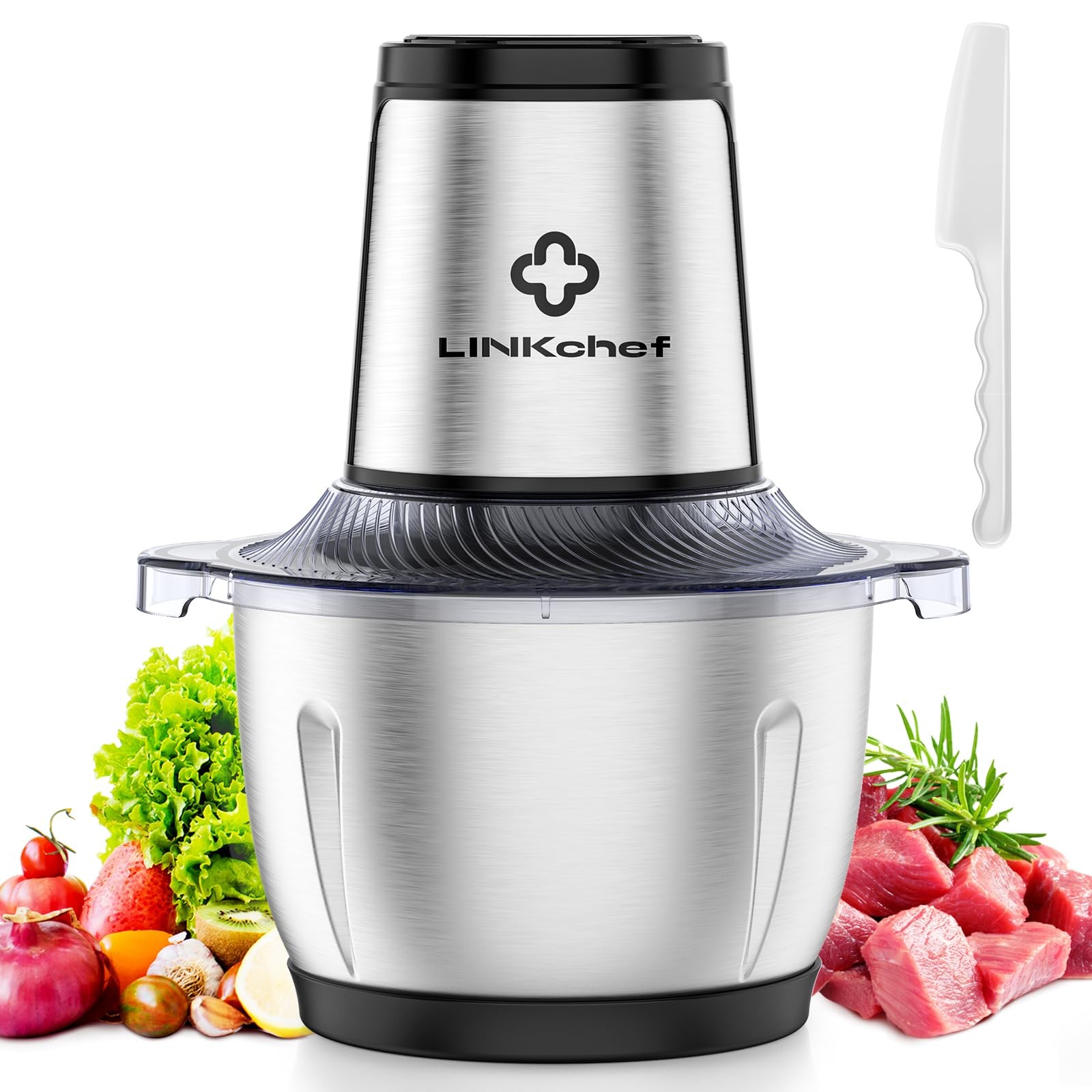 Procesador De Alimentos De 8 Tazas Acero Inoxidable Potente 500 W Nuevo