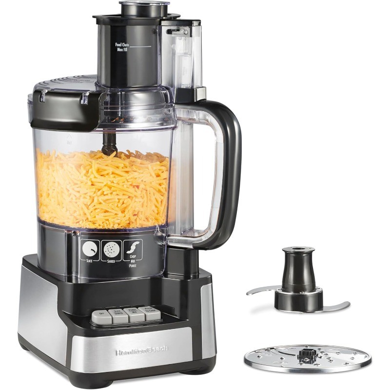 Stack & Snap Food Processor and Vegetable Chopper,Stainless Steel Blades