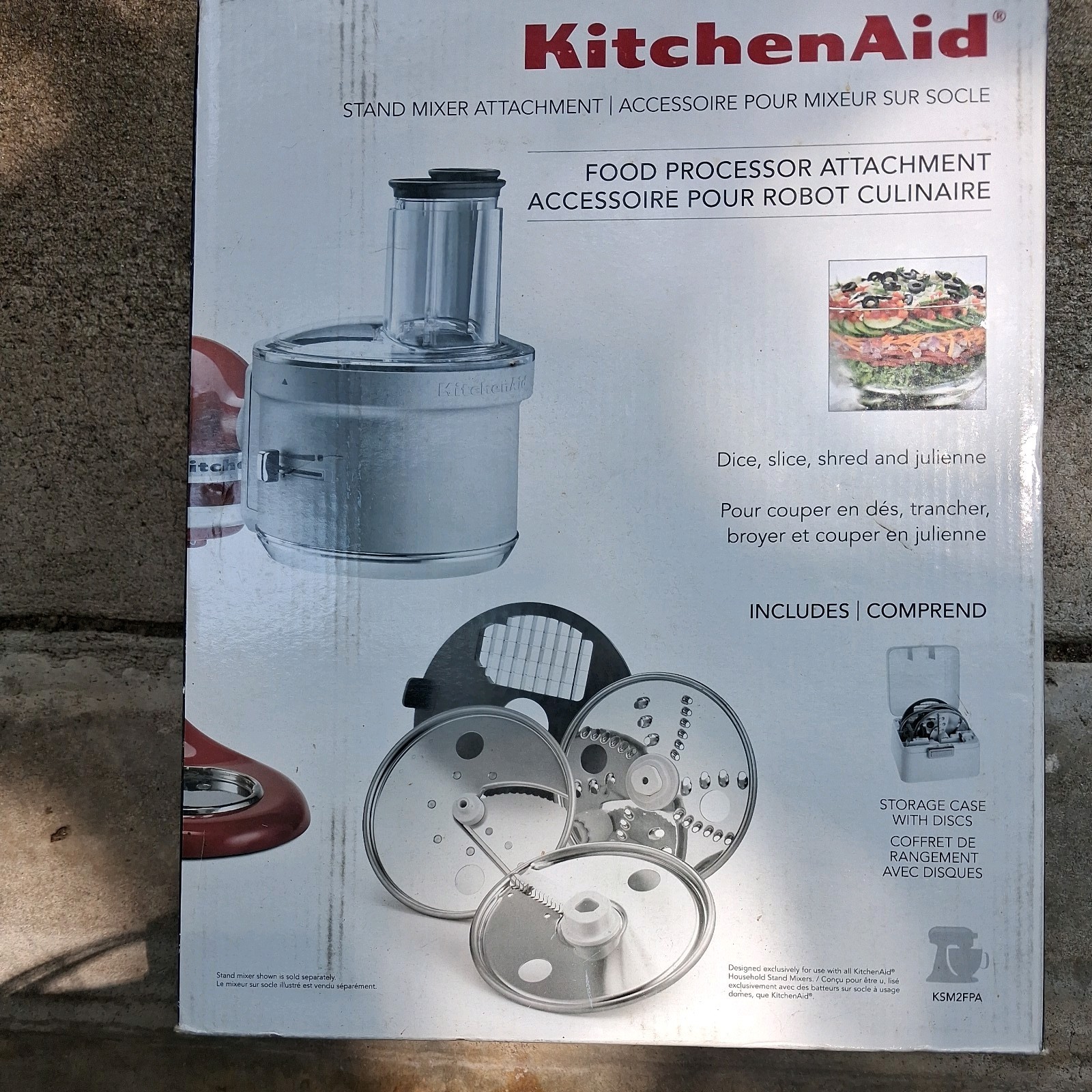 KitchenAid Stand Mixer Attachment, Food Processor with Commercial Food KSM2FPA