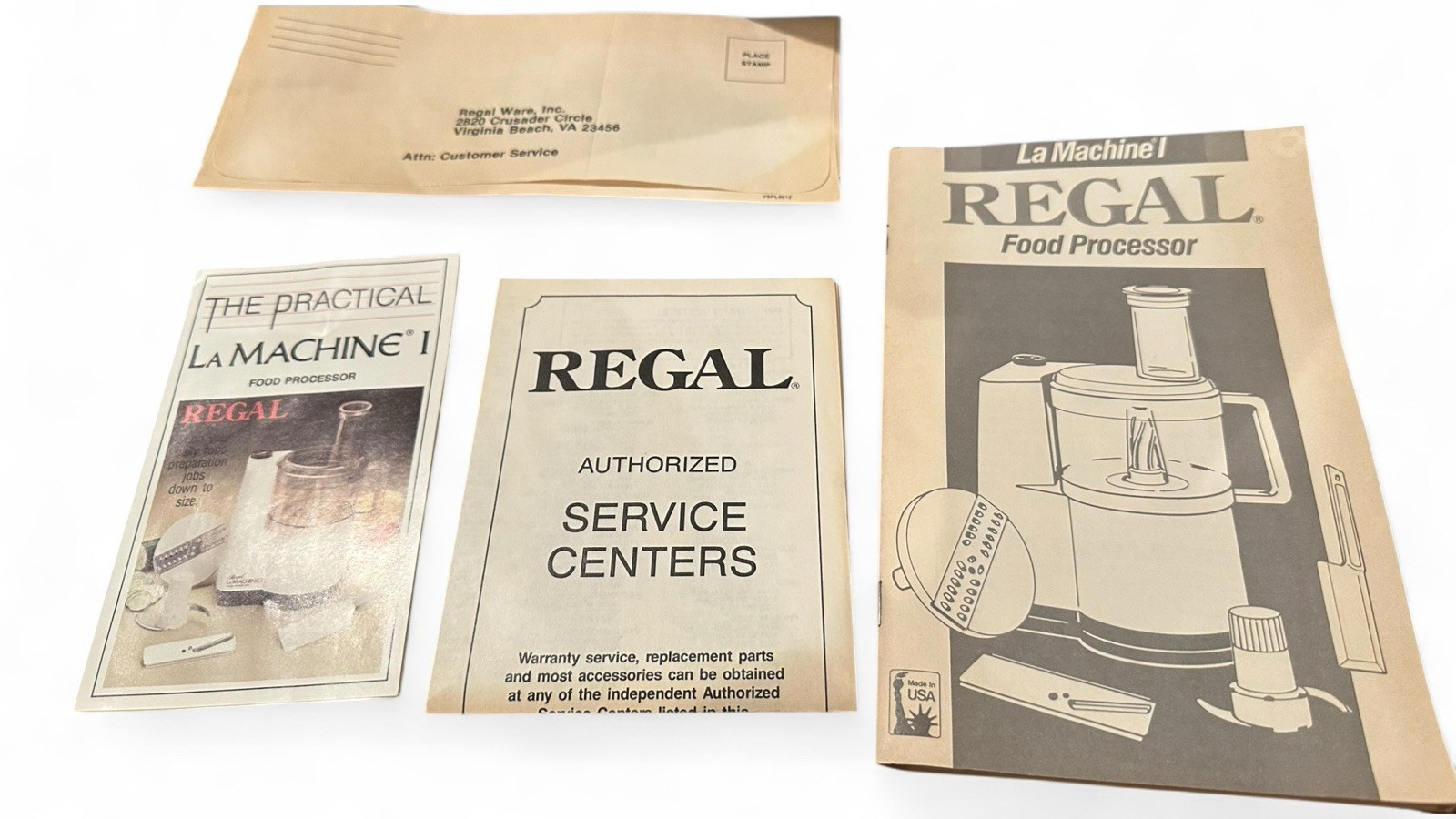 Vintage Regal La Machine 1 Food Processor NEW Open Box V813