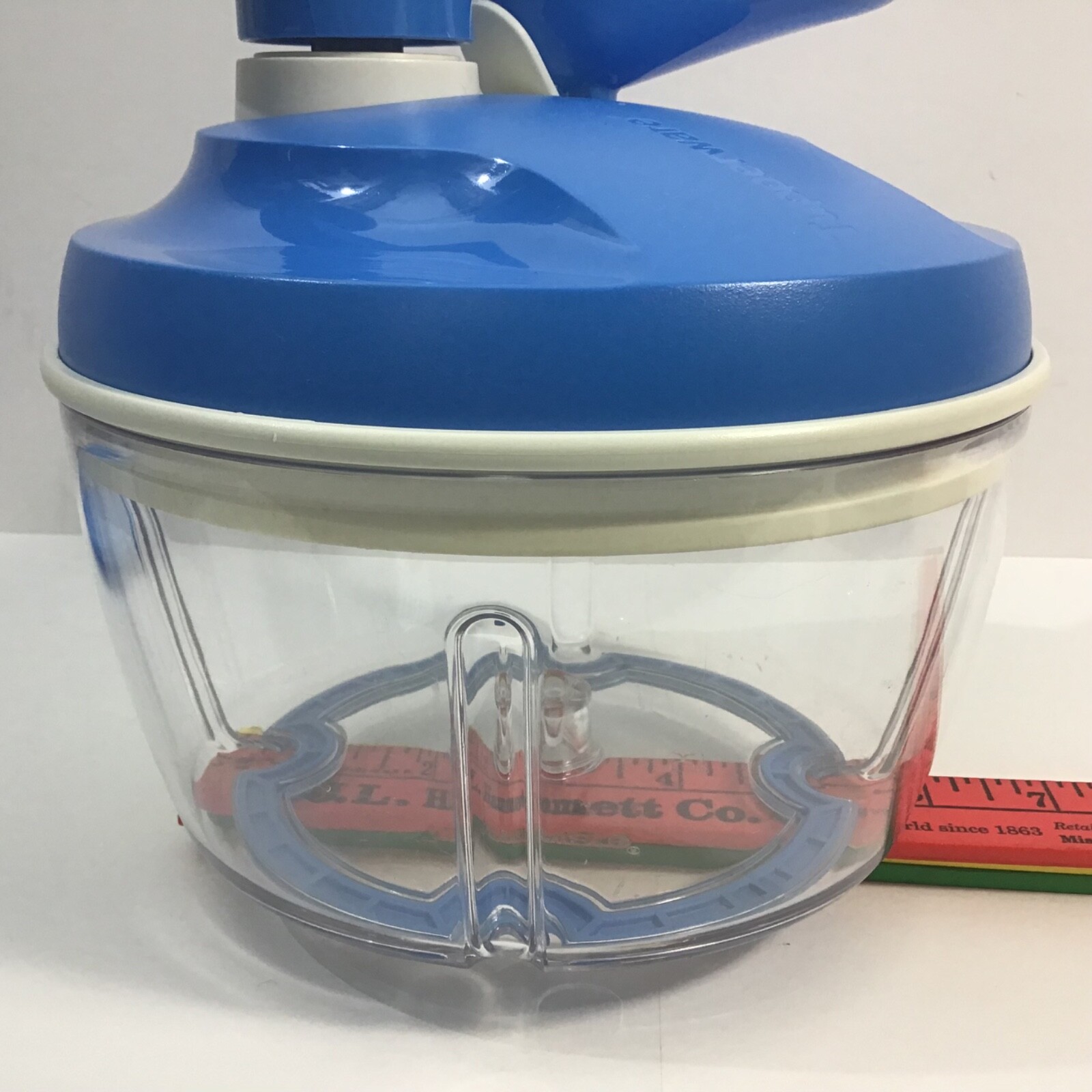 Tupperware 8 pc Blue Quick Chef Pro System Manual Food Processor chopper spinner