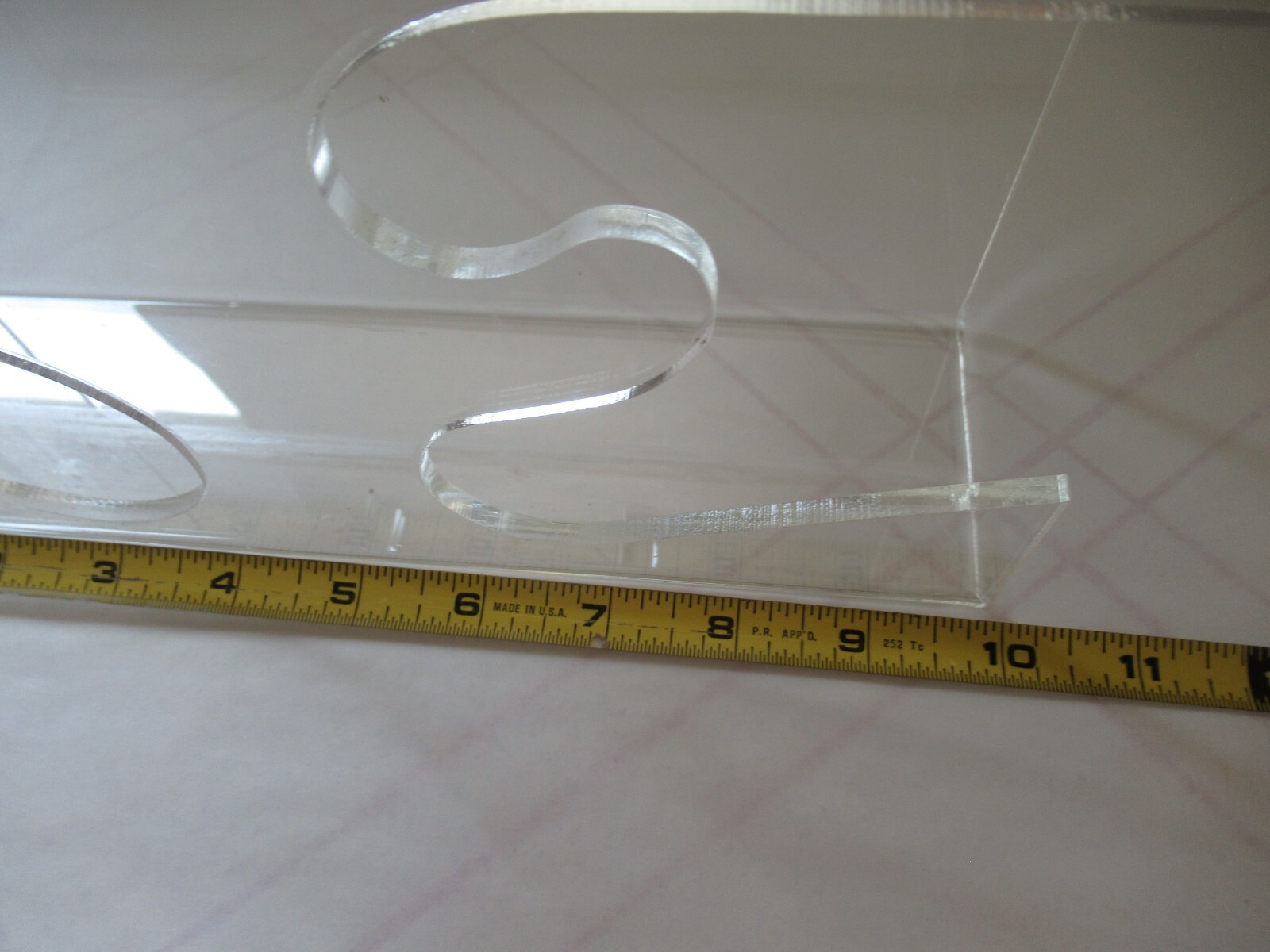 VINTAGE FOOD PROCESSOR BLADE HOLDER CADDY ORGANIZER ACRYLIC PLEXI GLASS LUCITE